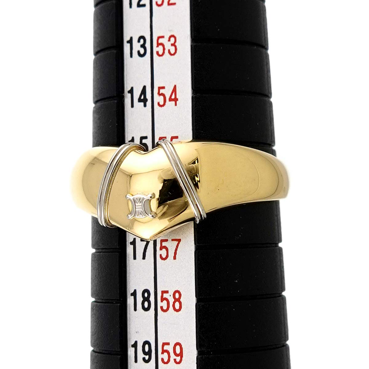 Ring 18K YG 750 Pt size7.25-7.5(US)