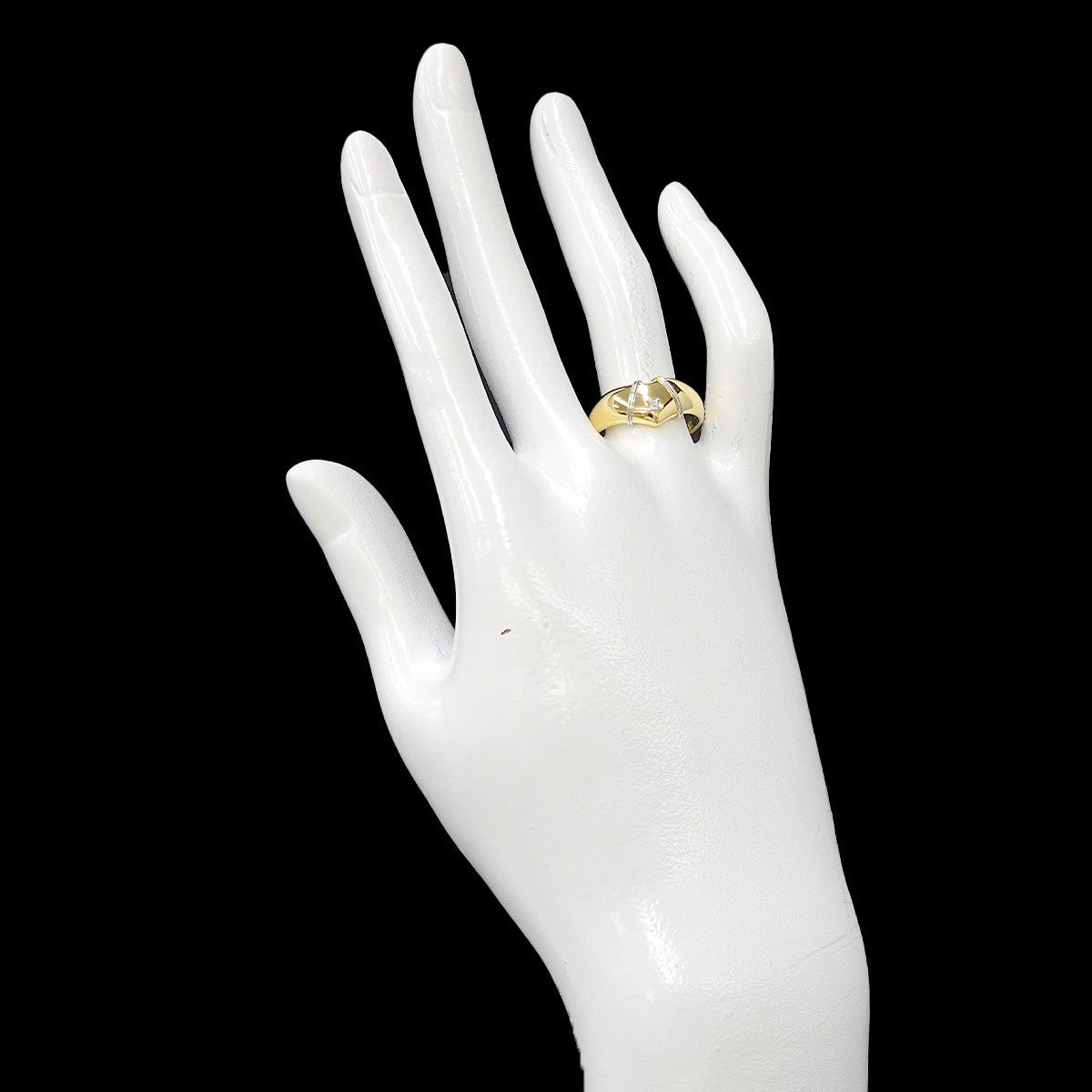 Ring 18K YG 750 Pt size7.25-7.5(US)