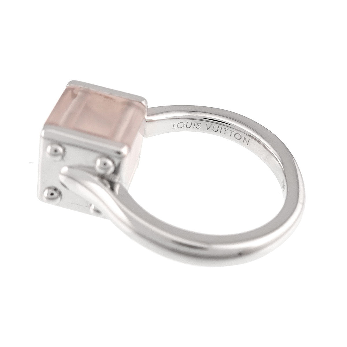 Bague Quartz Ring 18K WG 750 size53 7.25(US)