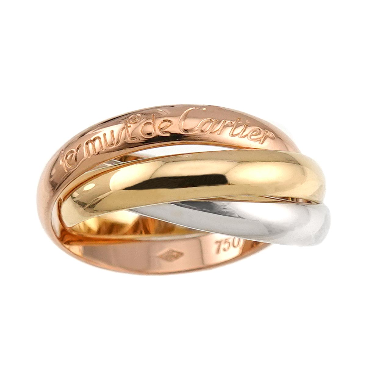 Trinity MM Ring 18K YG WG PG 750 Size53 6-6.25(US)