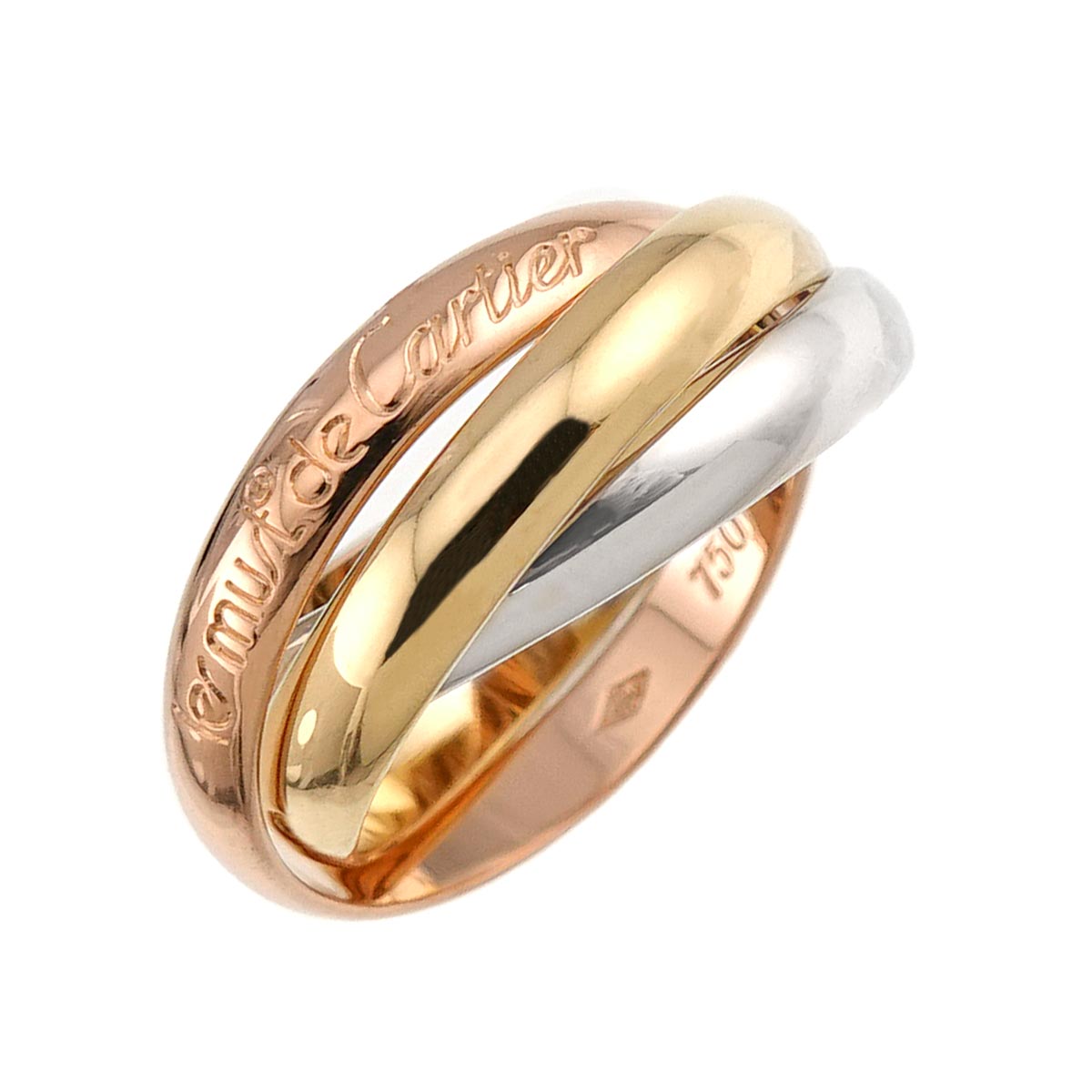 Trinity MM Ring 18K YG WG PG 750 Size53 6-6.25(US)