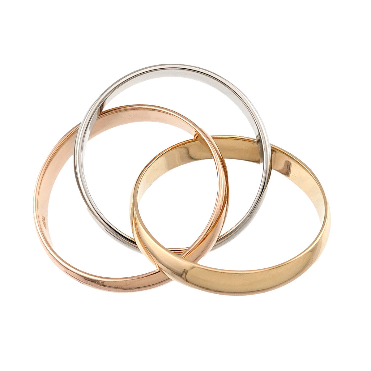 Trinity MM Ring 18K YG WG PG 750 Size53 6.25-6.5(US)