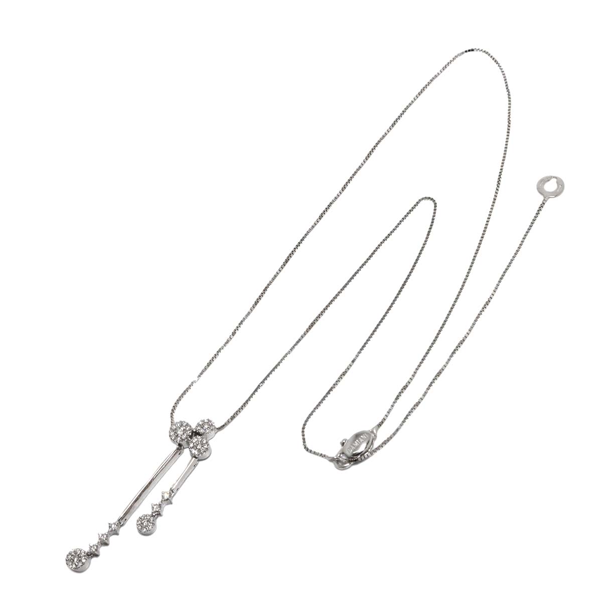 Diamond Necklace 18K White Gold 750