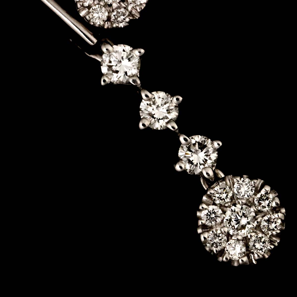 Diamond Necklace 18K White Gold 750