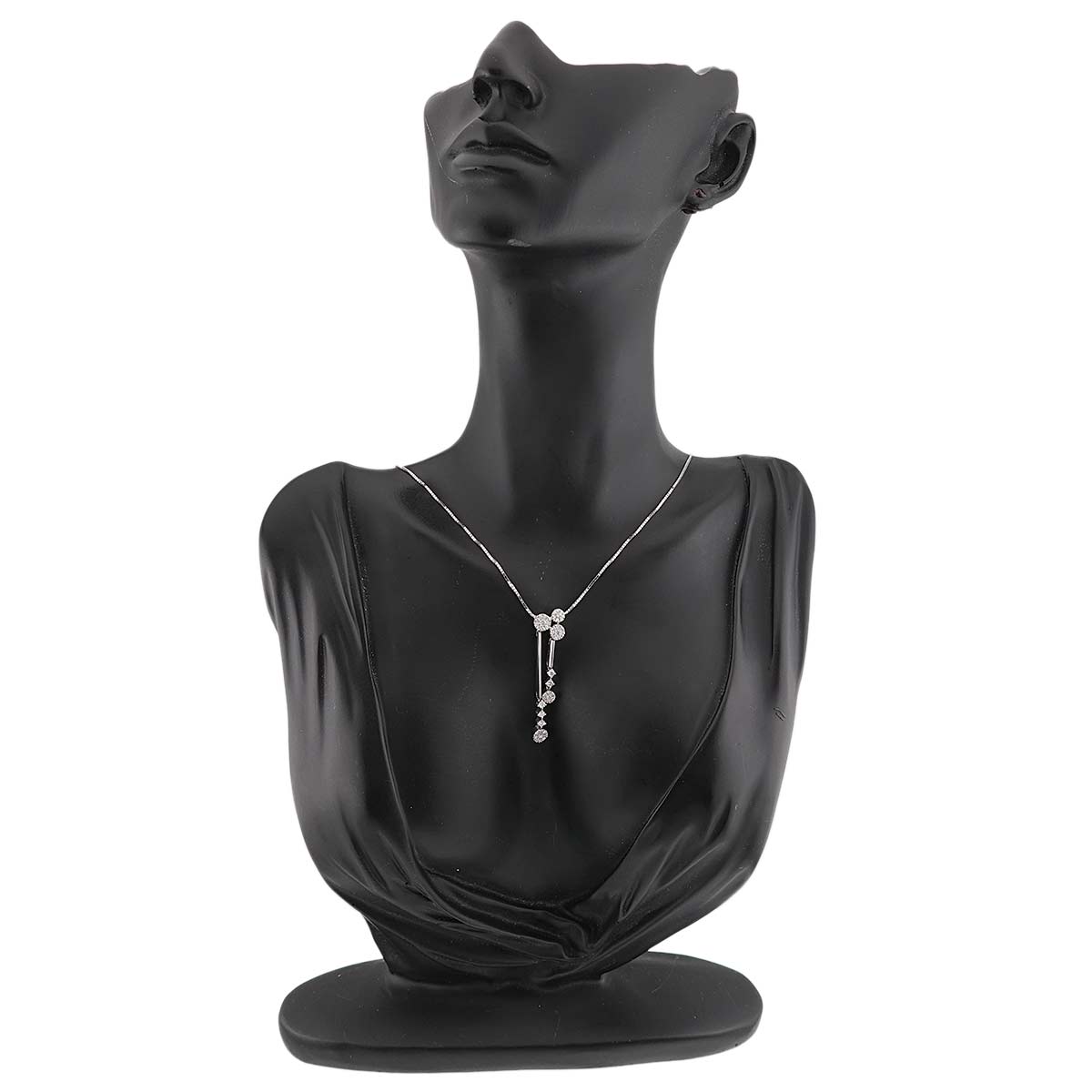 Diamond Necklace 18K White Gold 750