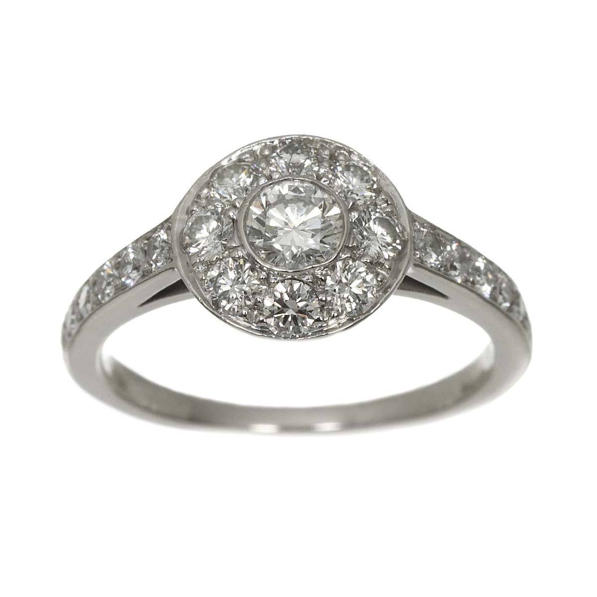 Diamond Ring Pt Platinum size4(US)