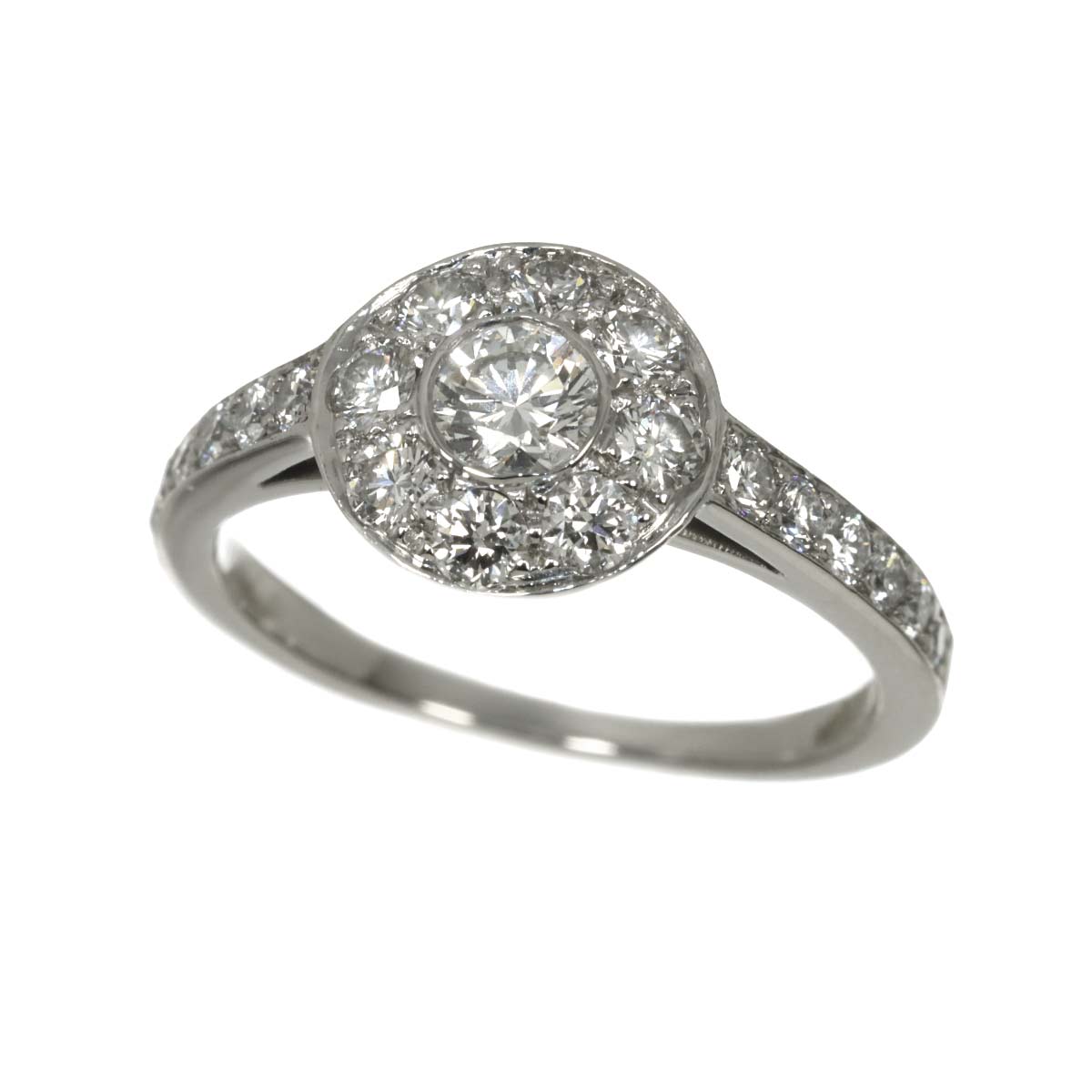 Diamond Ring Pt Platinum size4(US)