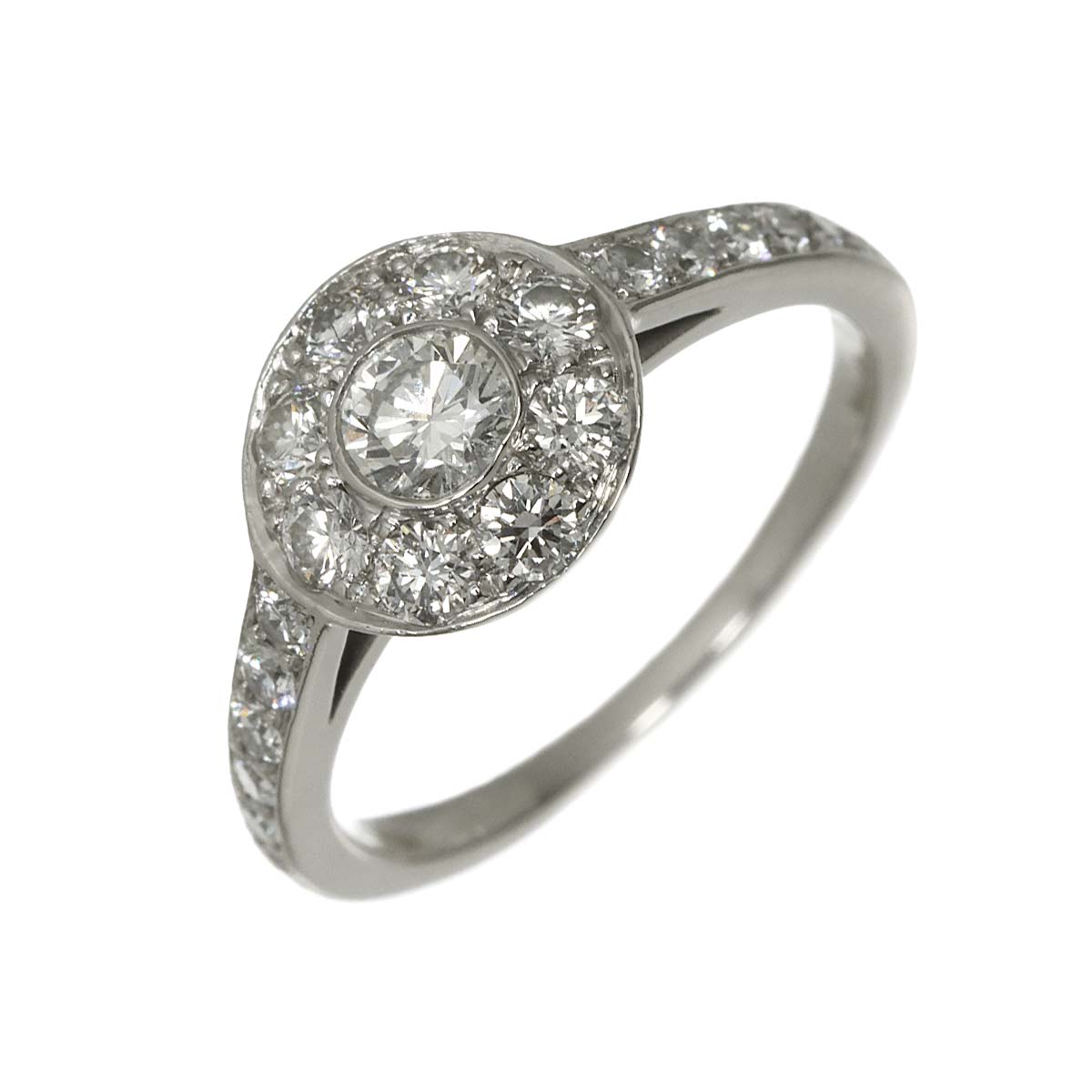 Diamond Ring Pt Platinum size4(US)