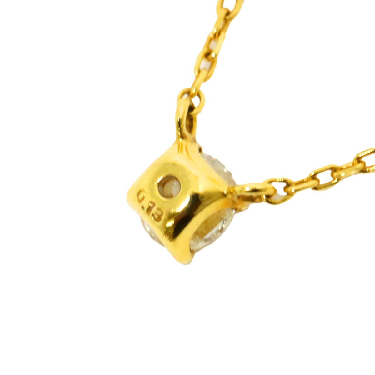 Diamond 0.13ct Necklace 18K Yellow Gold 750