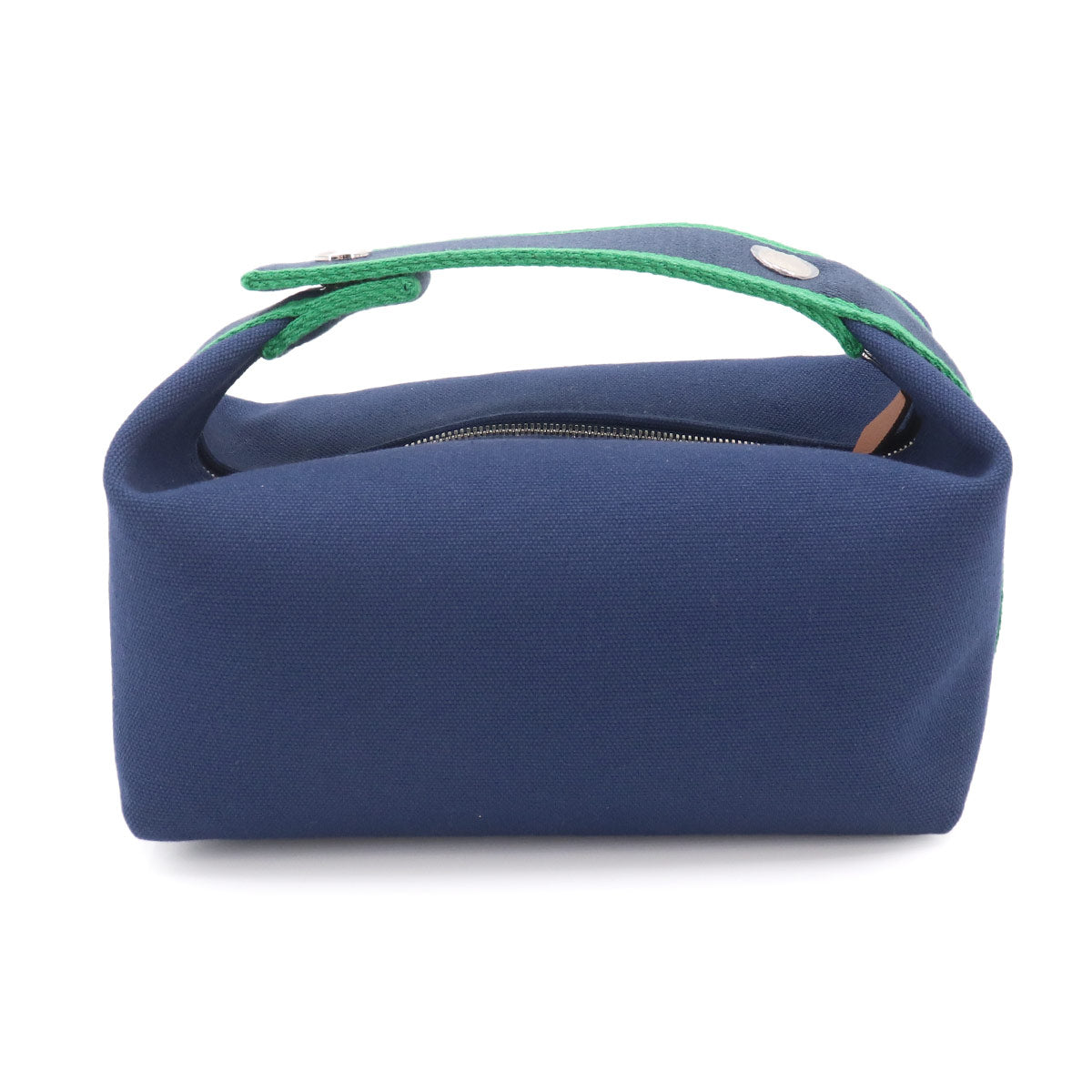 Bride a Brac PM Hand Bag Toile H Blue Marine Green Pouch