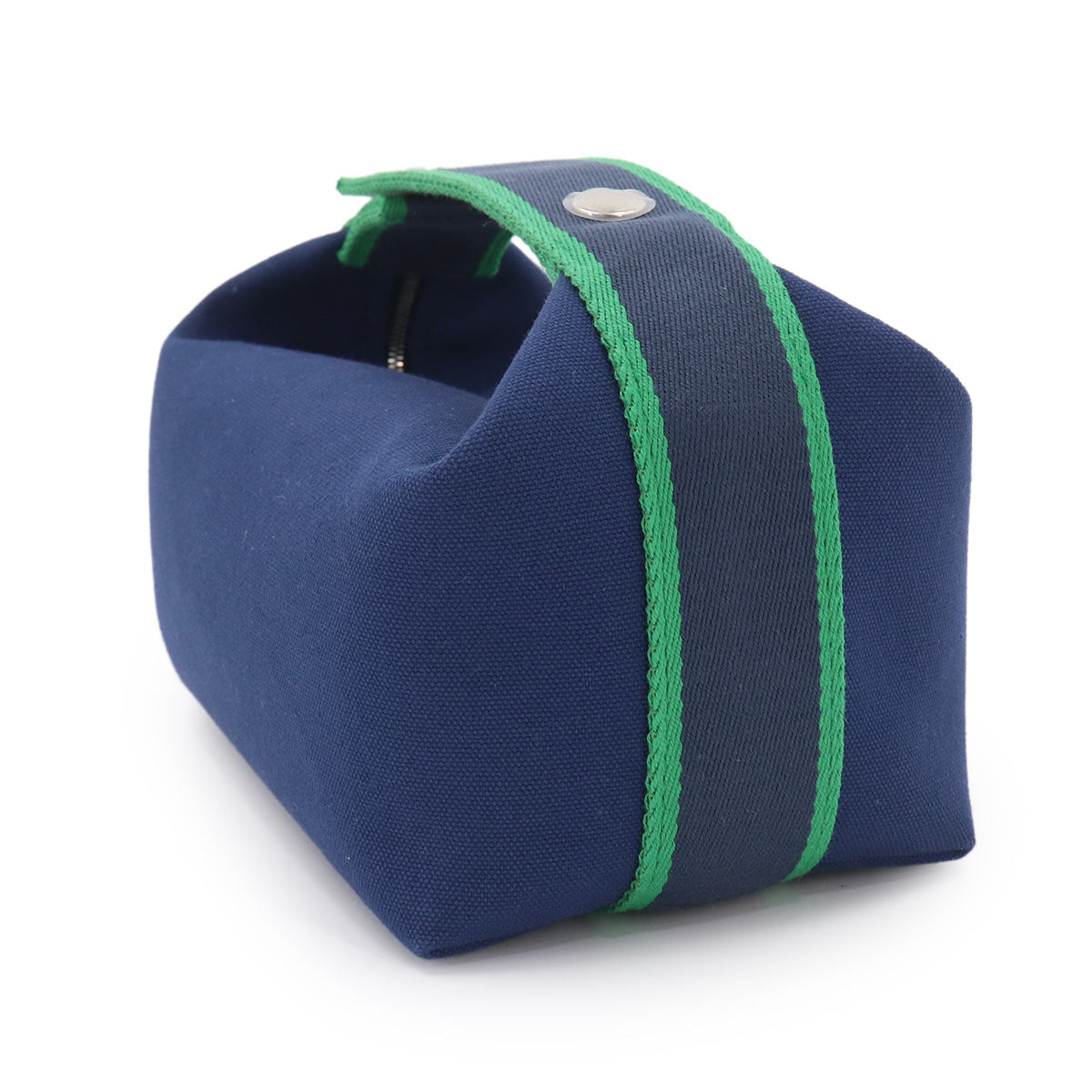 Bride a Brac PM Hand Bag Toile H Blue Marine Green Pouch