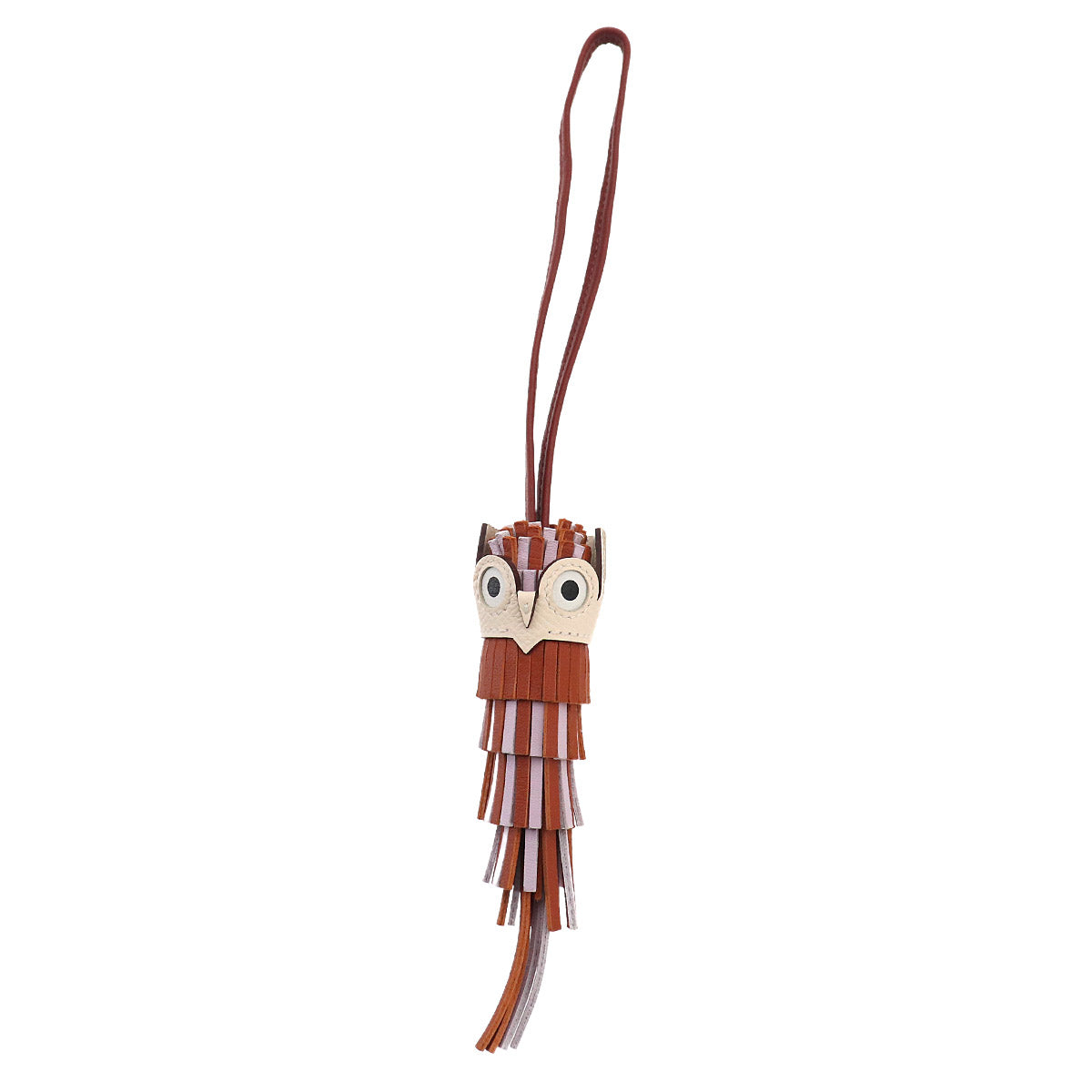 Chouette Owl Bag Charm Agneau Milo Veau Swift Epsom Pain d'Epice