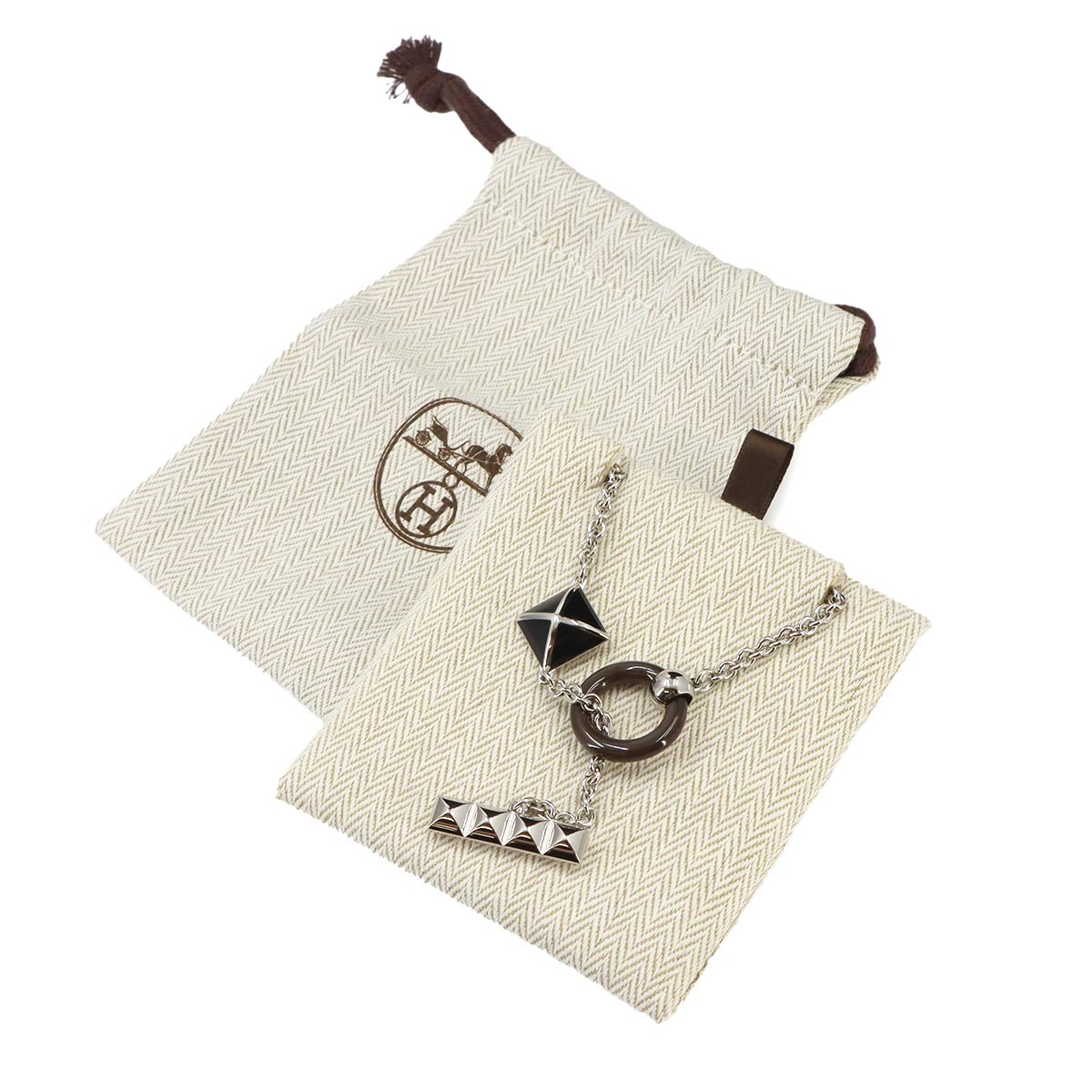 Medor XO Necklace Buffalo Horn Siver Brown Accessory