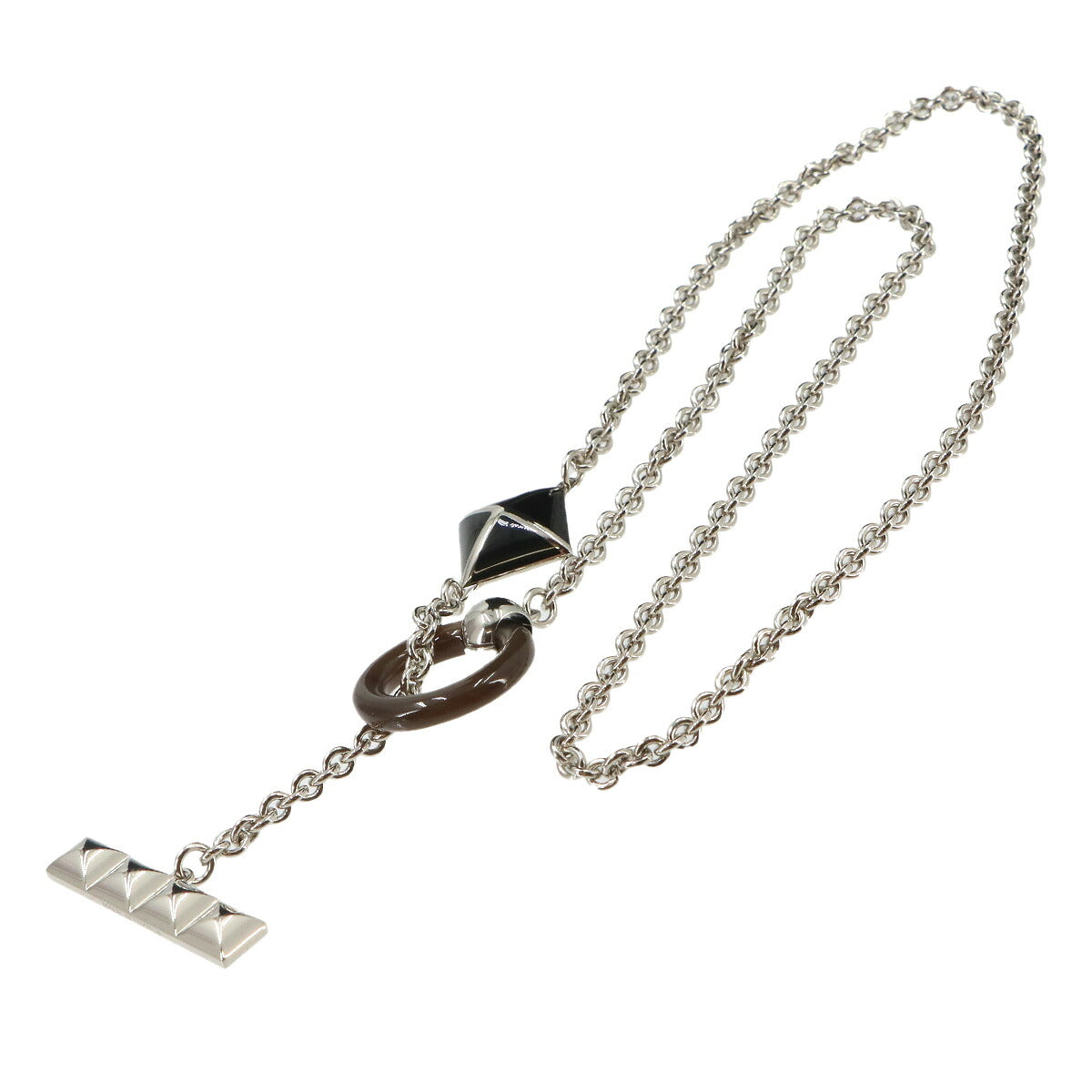 Medor XO Necklace Buffalo Horn Siver Brown Accessory