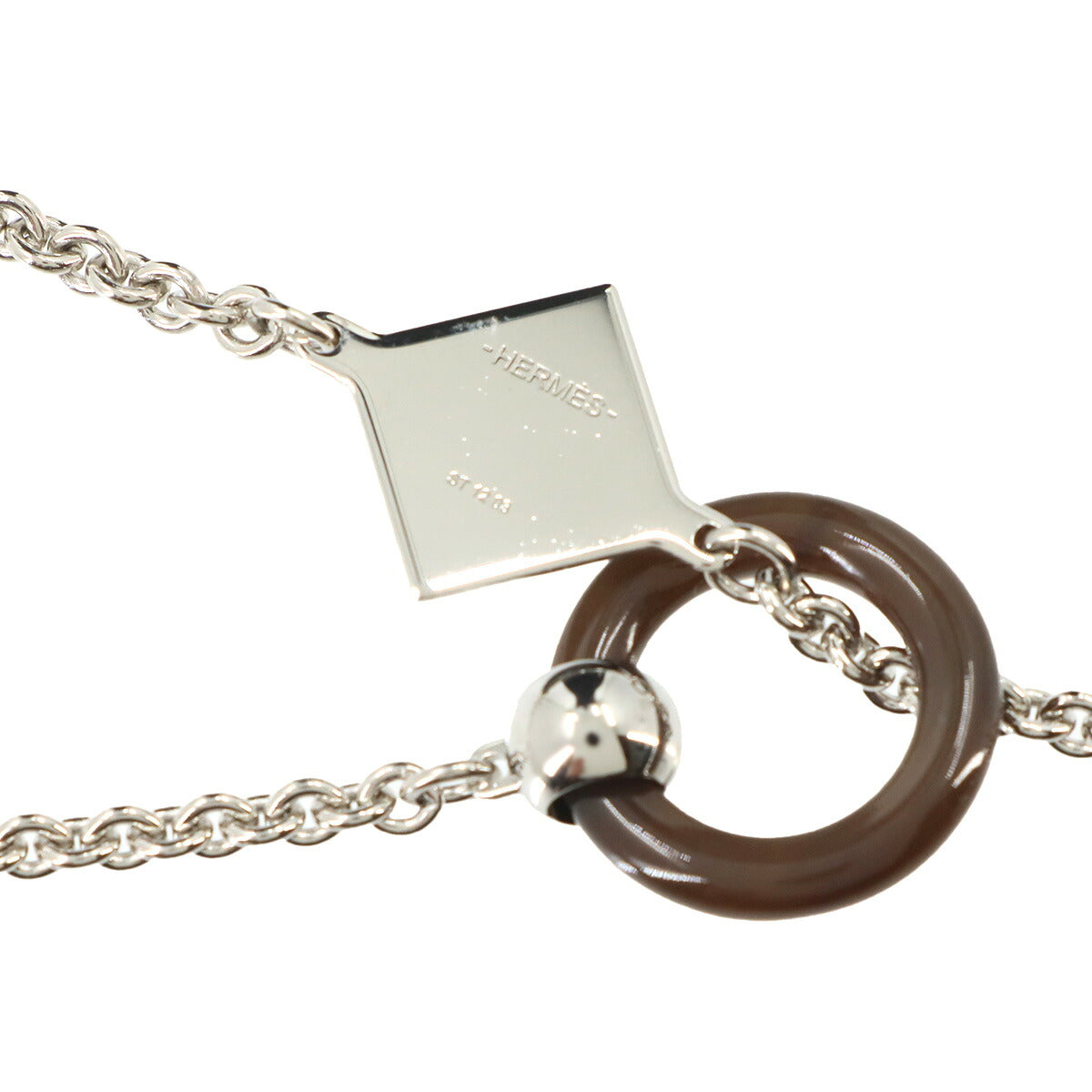 Medor XO Necklace Buffalo Horn Siver Brown Accessory