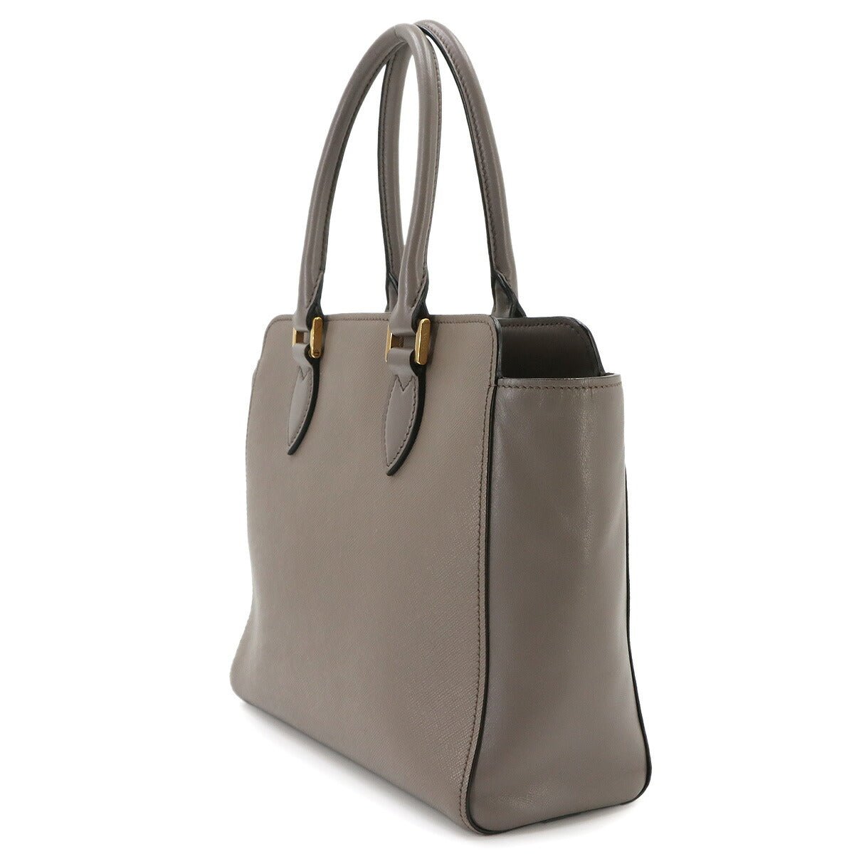 2way Hand Shoulder Bag Saffiano Leather Gray 1BA113