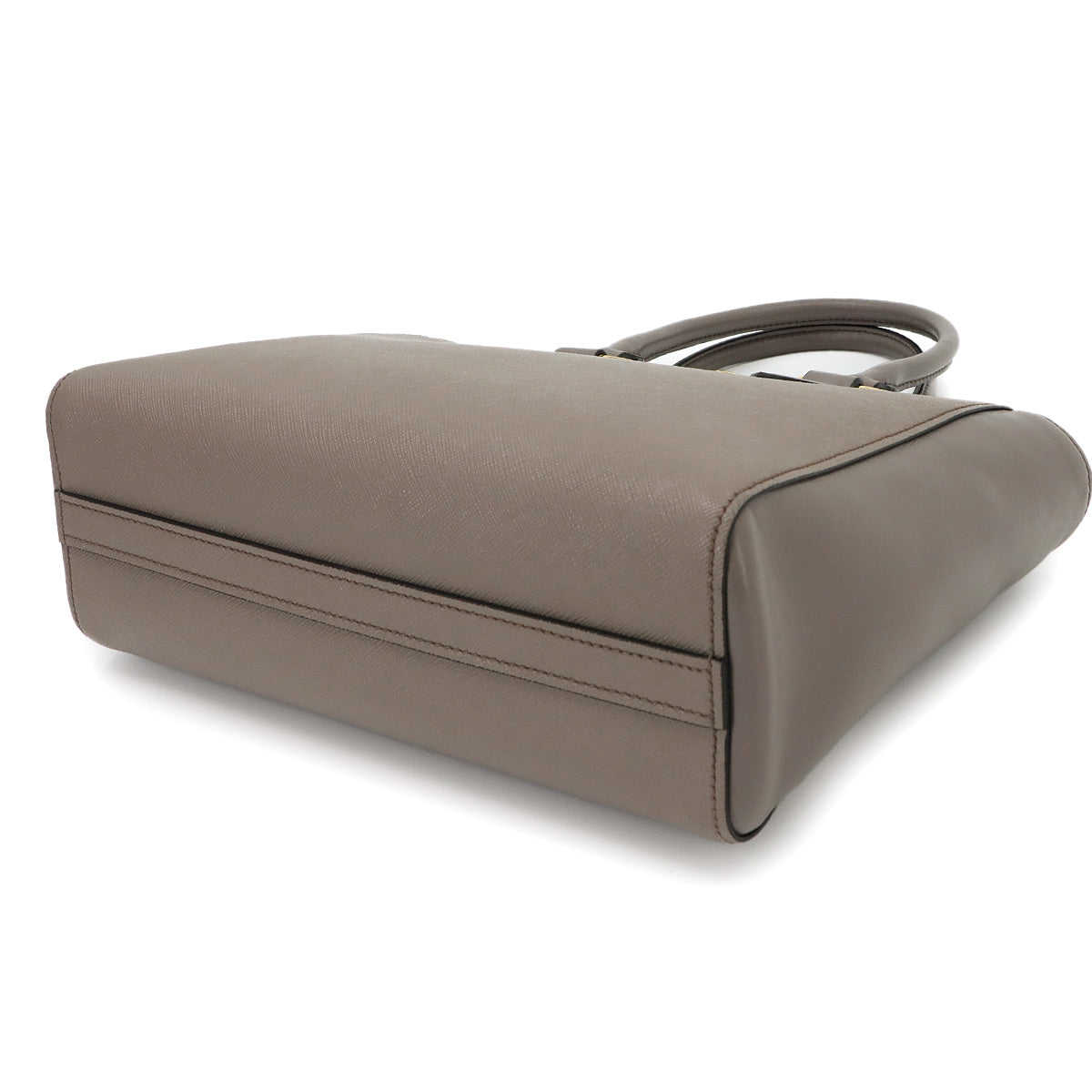 2way Hand Shoulder Bag Saffiano Leather Gray 1BA113