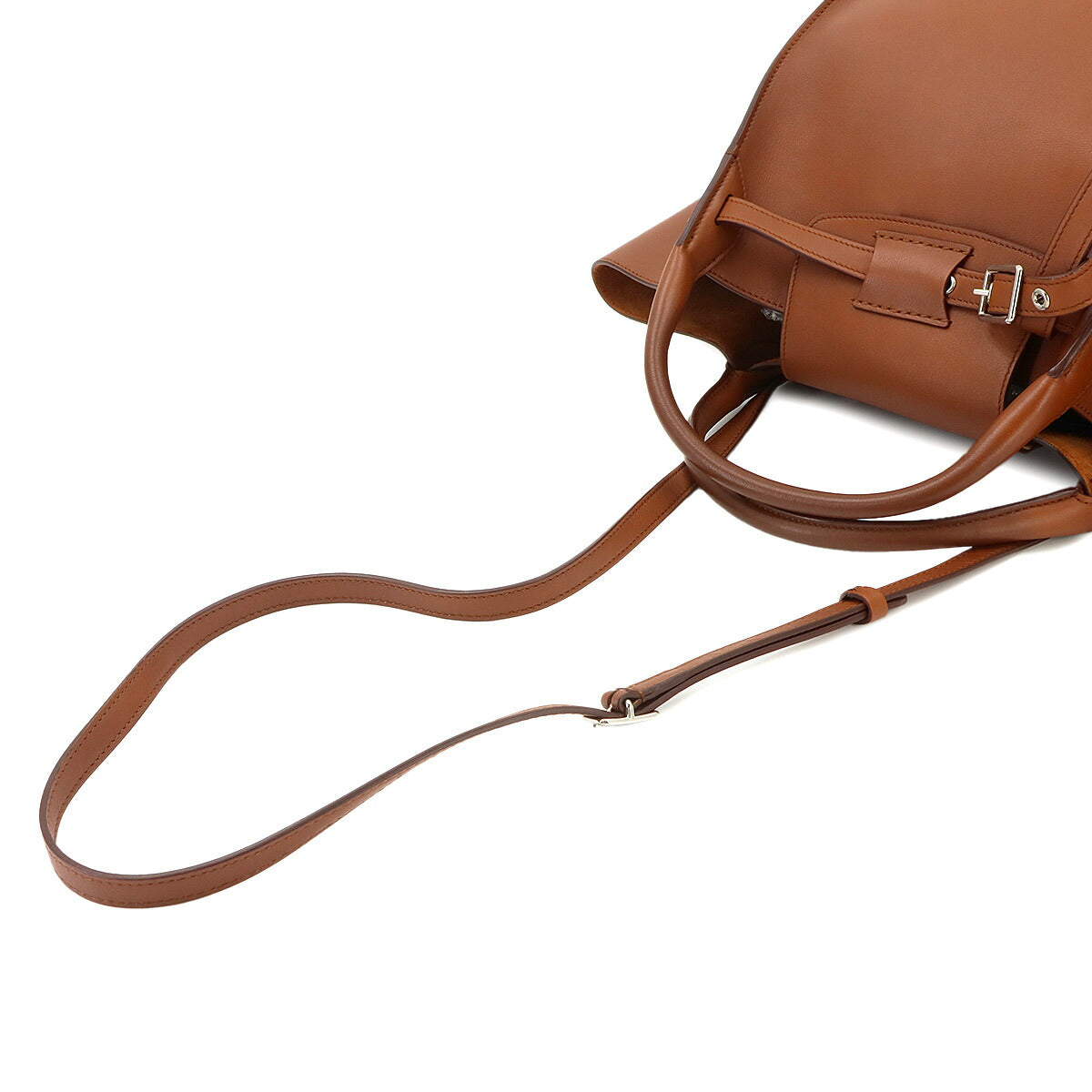 Big Bag Small With Longstrap Hand Shoulder Bag Leather Brown