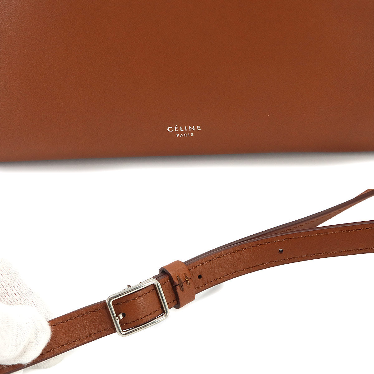 Big Bag Small With Longstrap Hand Shoulder Bag Leather Brown