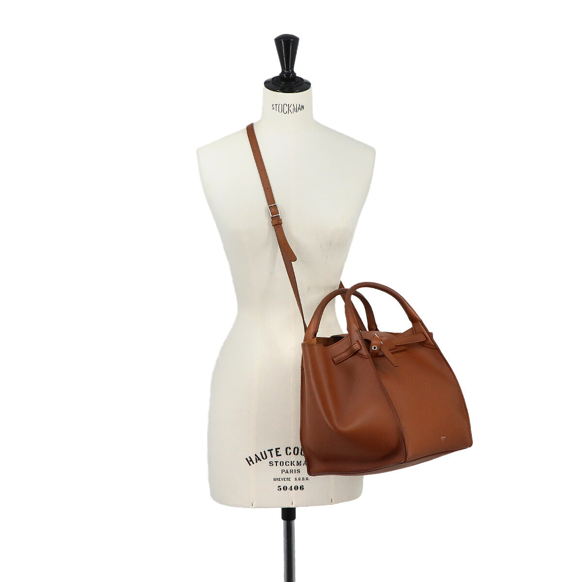 Big Bag Small With Longstrap Hand Shoulder Bag Leather Brown