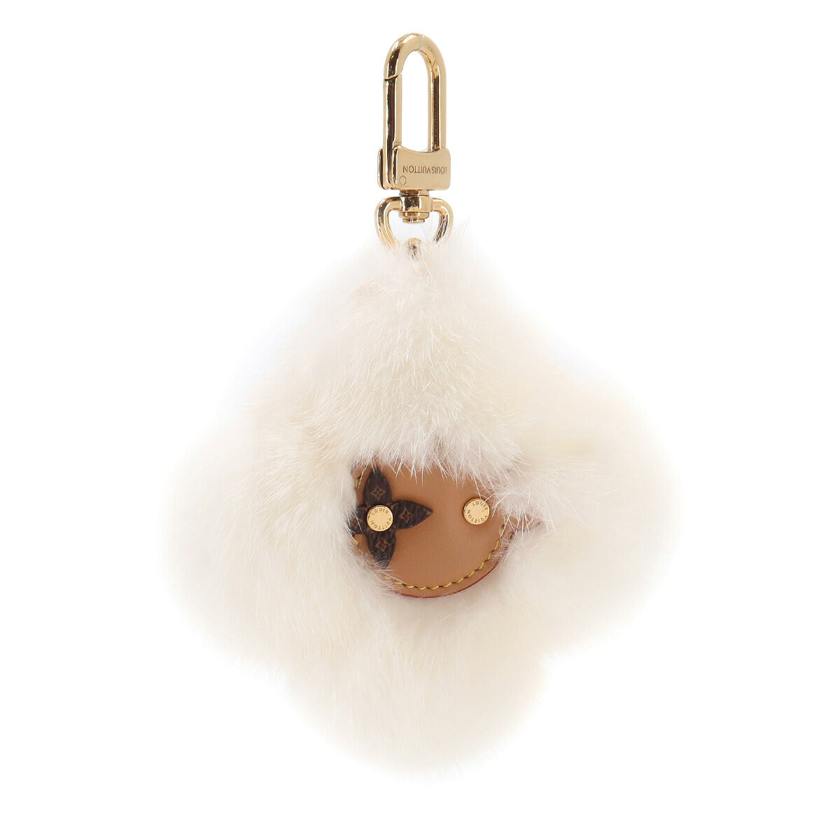 Vivienne Charm and Key Holder Fur White Gold MO2300