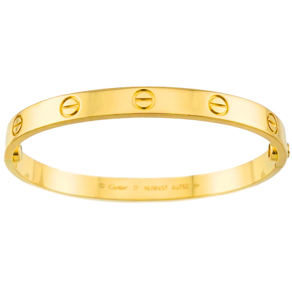 Love Bracelet Bangle 18K YG 750 Size17