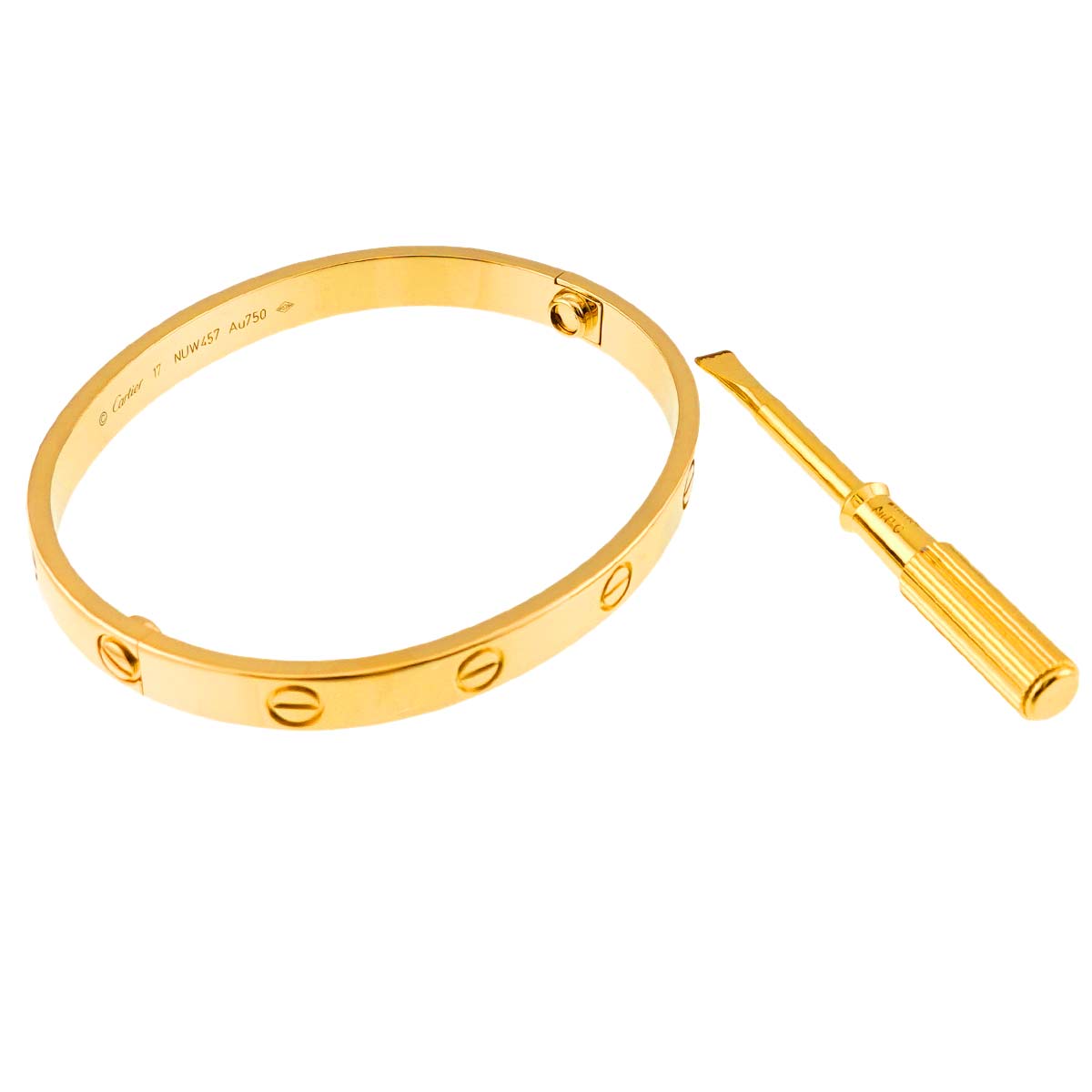 Love Bracelet Bangle 18K YG 750 Size17
