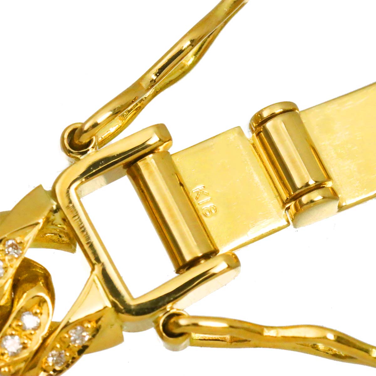 MIAMI LINK CHAIN Diamond 1.00ct Bracelet 18K Yellow Gold 750