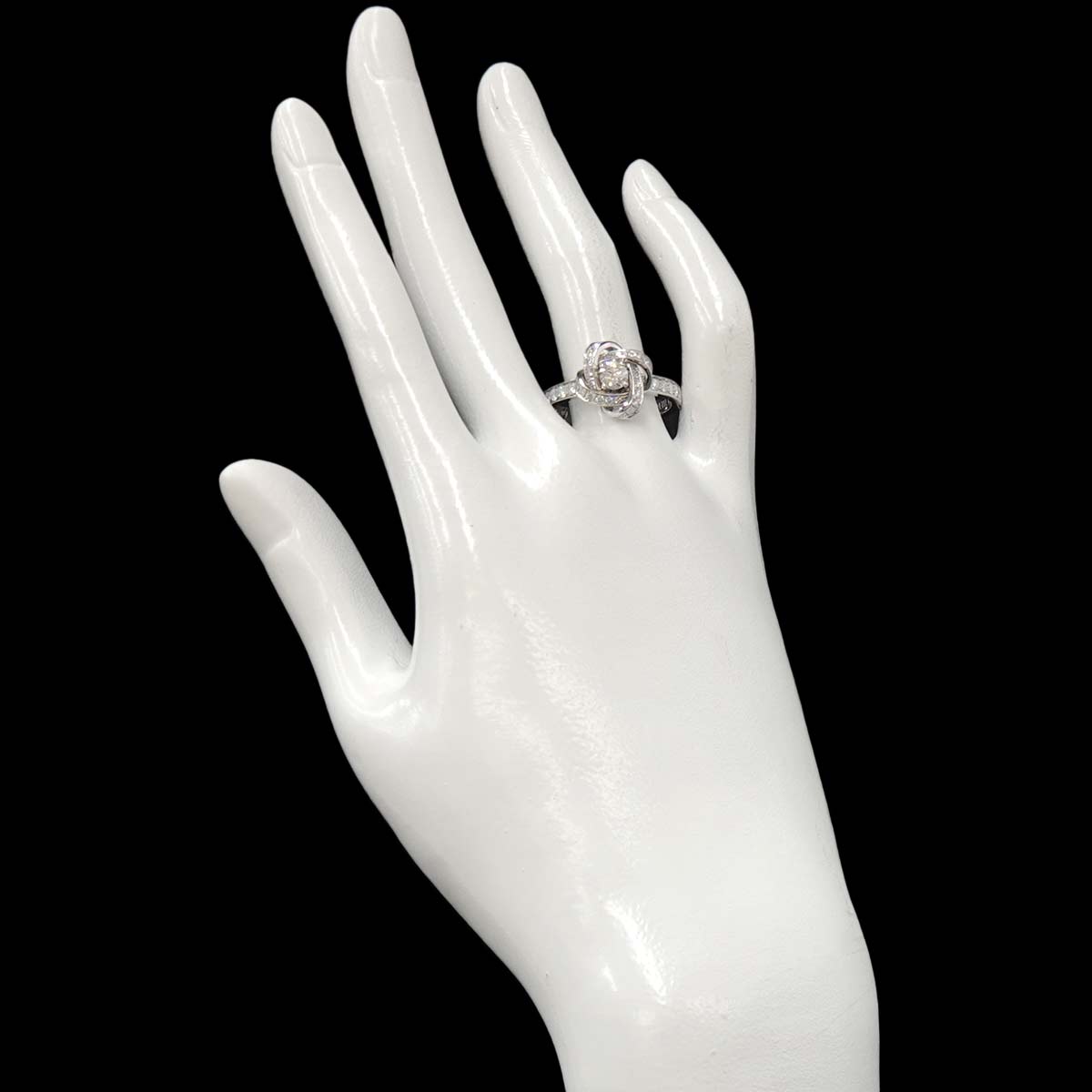 PIVOINE Diamond 0.30ct F/VVS1/3EX Ring 18K WG Size60 9(US)