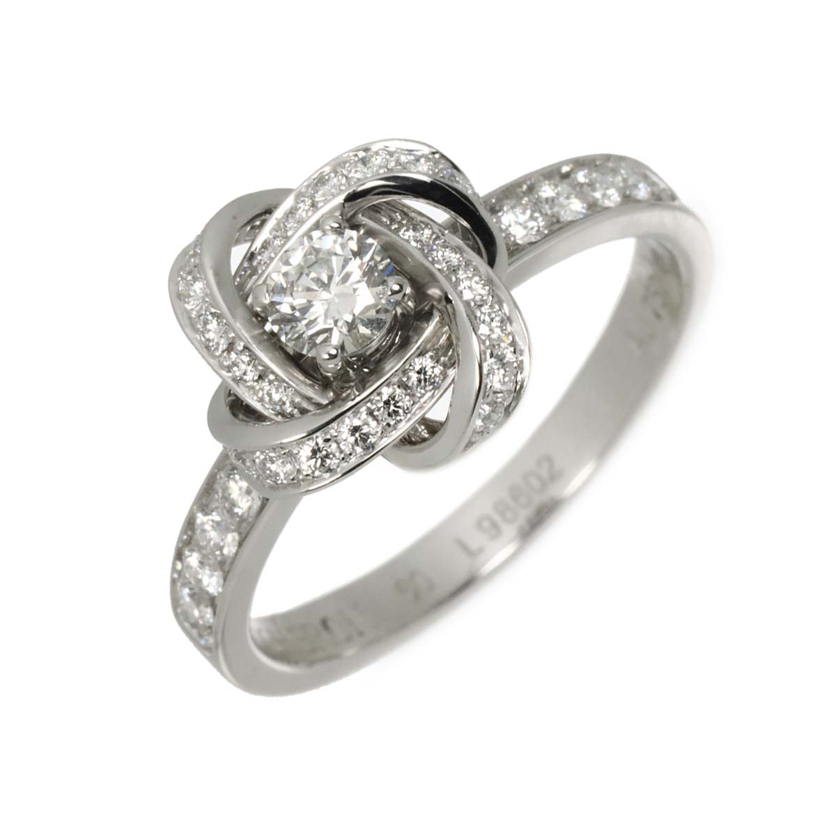 PIVOINE Diamond 0.30ct F/VVS1/3EX Ring 18K WG Size60 9(US)