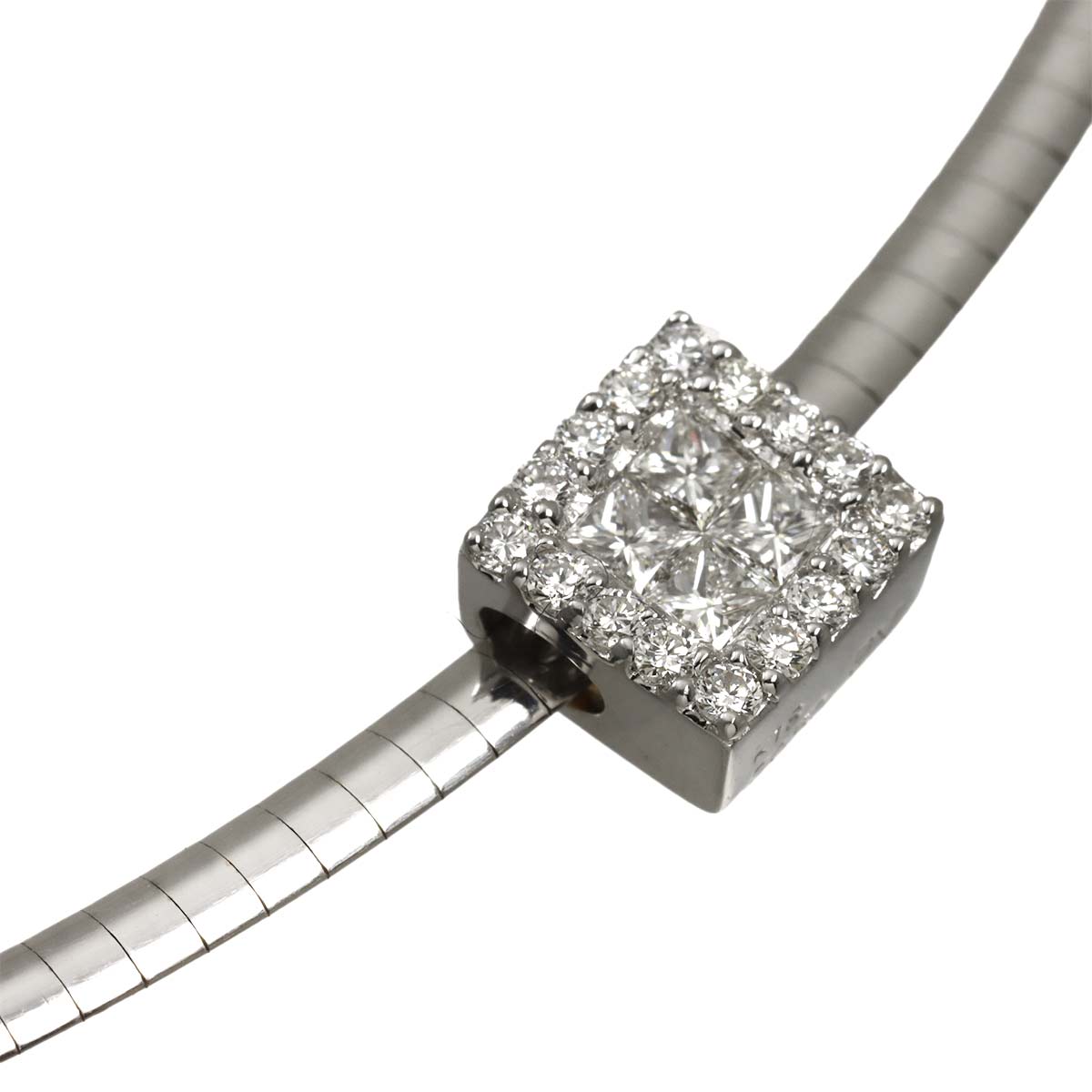 Diamond 0.50ct Necklace 18K White Gold 750