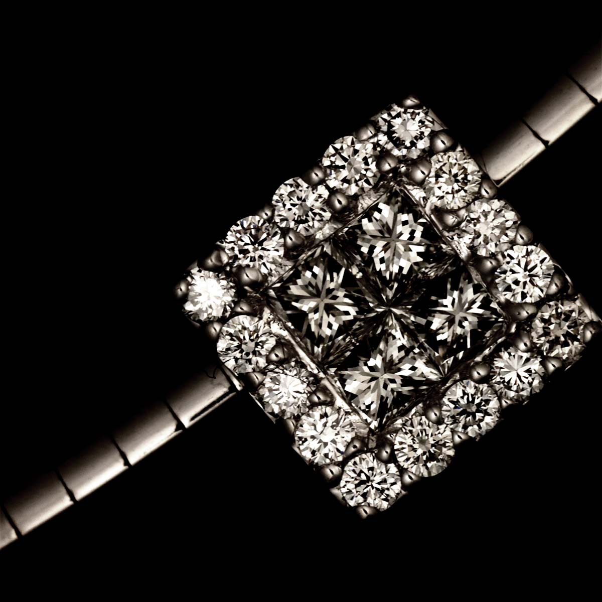 Diamond 0.50ct Necklace 18K White Gold 750