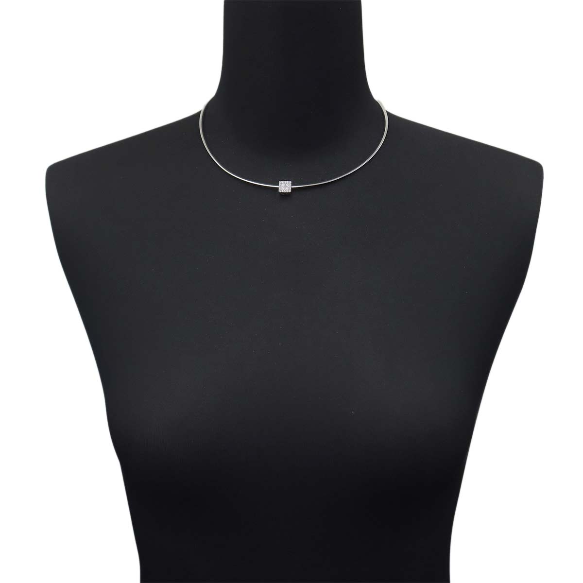 Diamond 0.50ct Necklace 18K White Gold 750