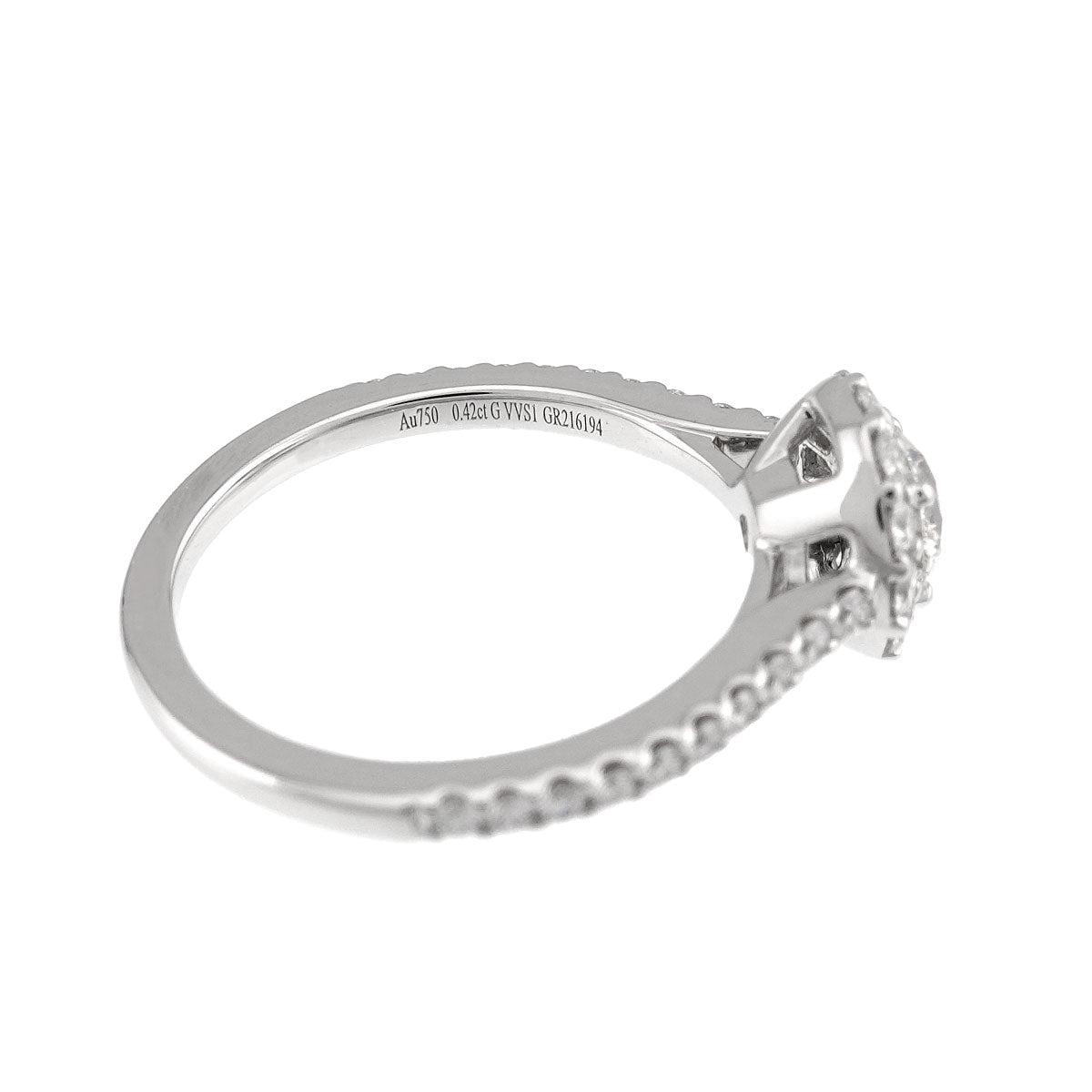 Icon Diamond 0.42ct G/VVS1/3EX Ring 18K WG 750 5-5.25(US)