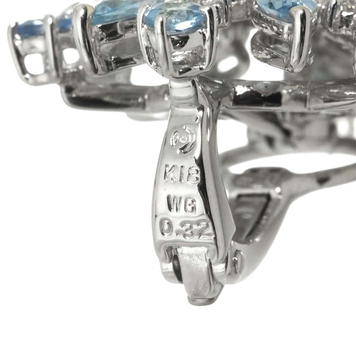 Diamond 0.12ct/0.12ct Earrings Clip on 18K White Gold 750