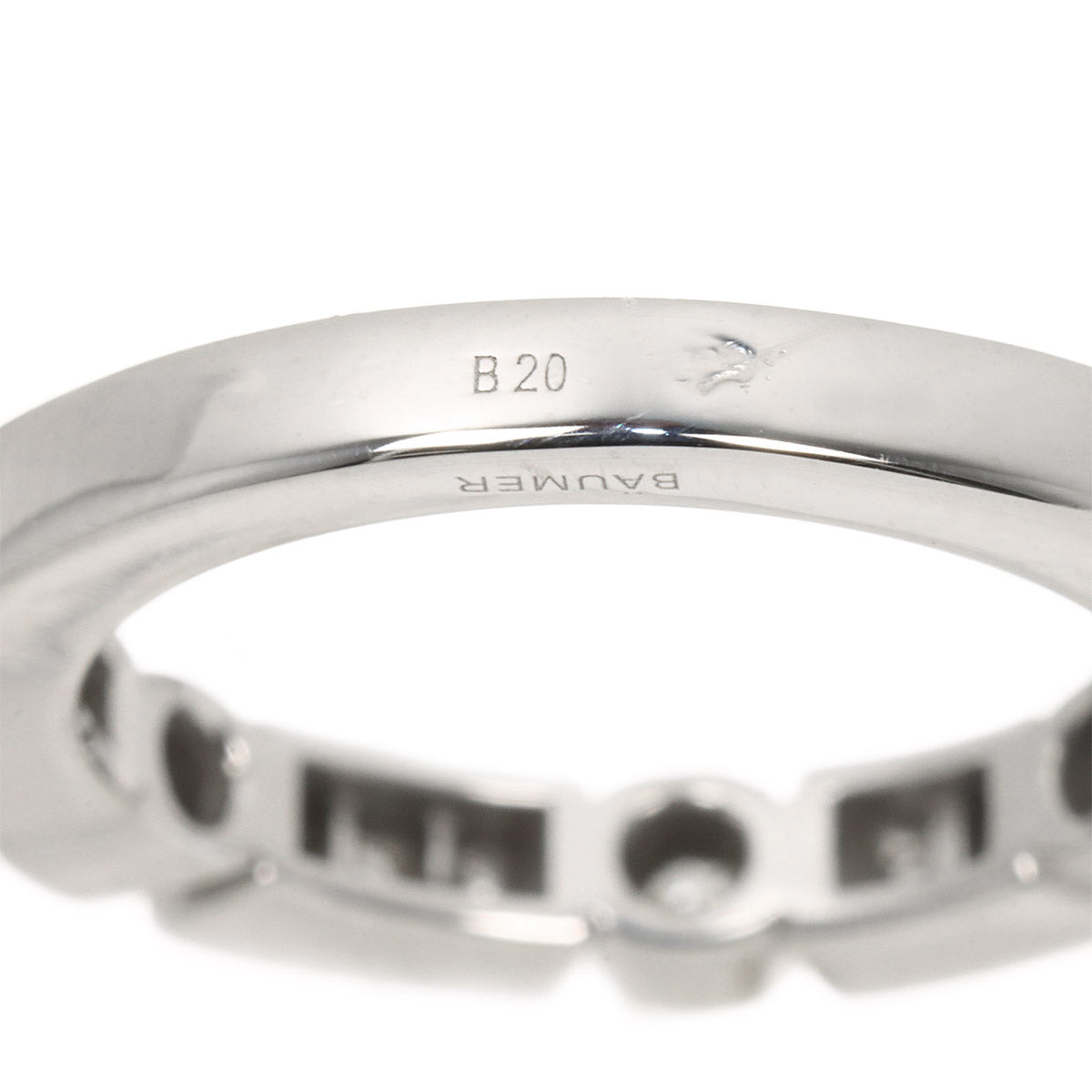 Diamond Ring 18K WG 750 size46 3.75(US)