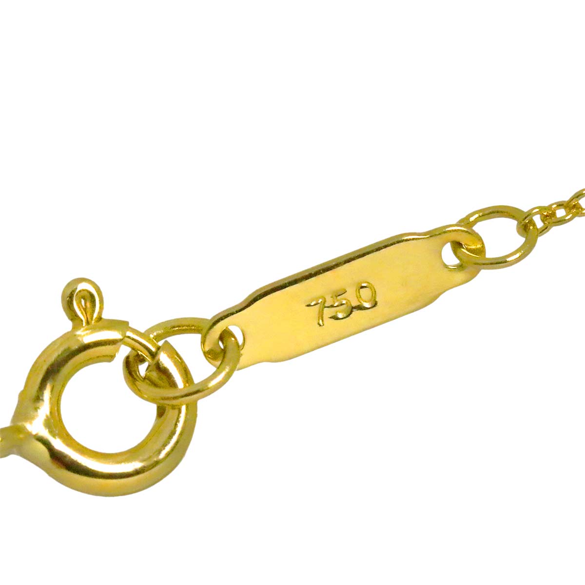Puff Heart Drop Necklace 18K Yellow Gold 750