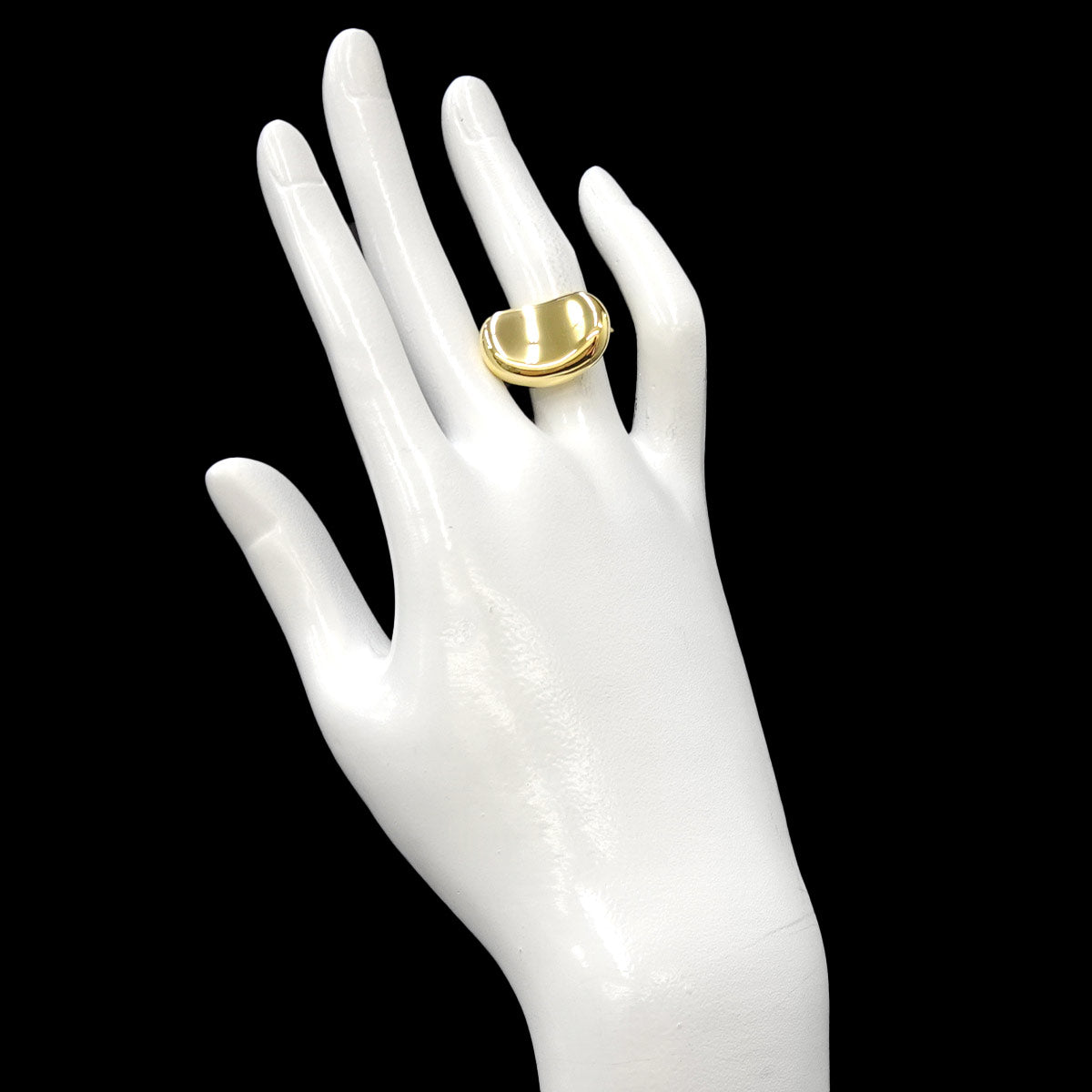 Bean Ring 18K Yellow Gold 750 Size5.5-5.75(US)