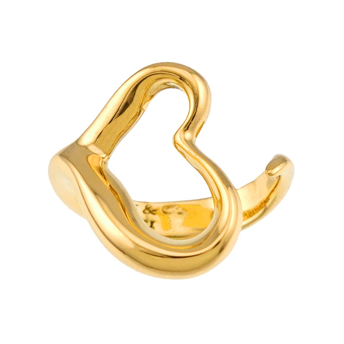 Open Heart Ring 18K YG 750 Size5.5-5.75(US)