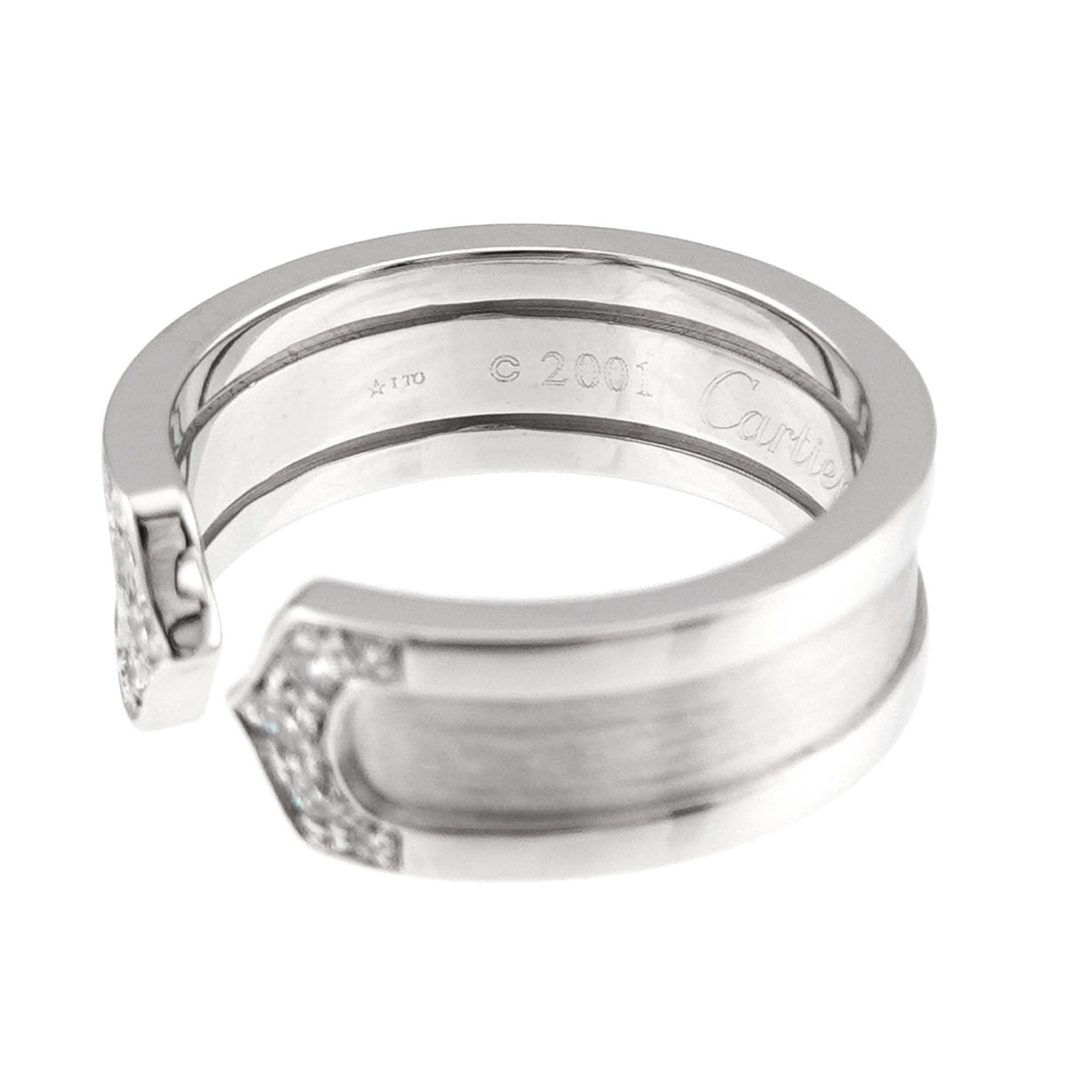 C2 Diamond SM Ring 18K WG 750 Size49 4.75-5(US)