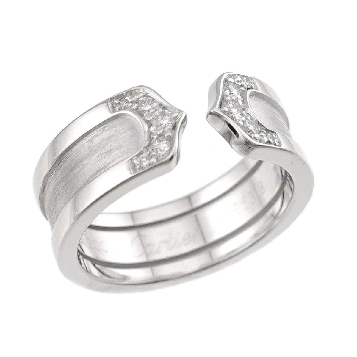 C2 Diamond SM Ring 18K WG 750 Size49 4.75-5(US)