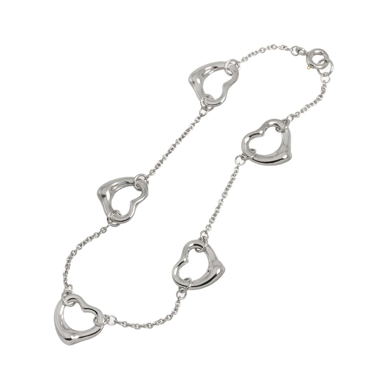 Open Heart 5P Bracelet Platinum