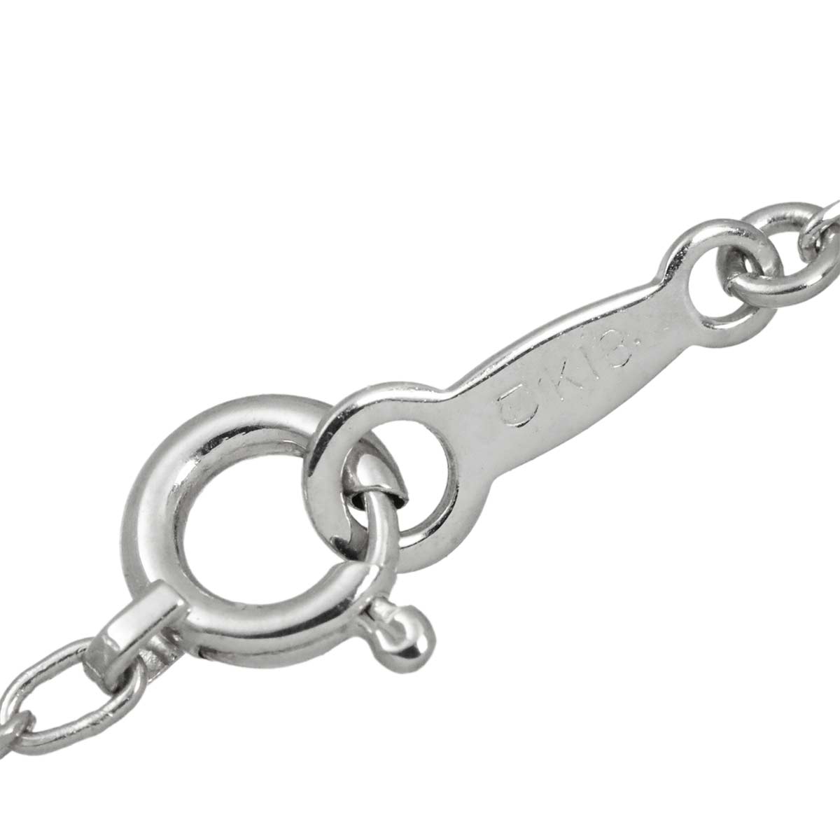 Diamond 0.08ct Necklace 18K White Gold 750