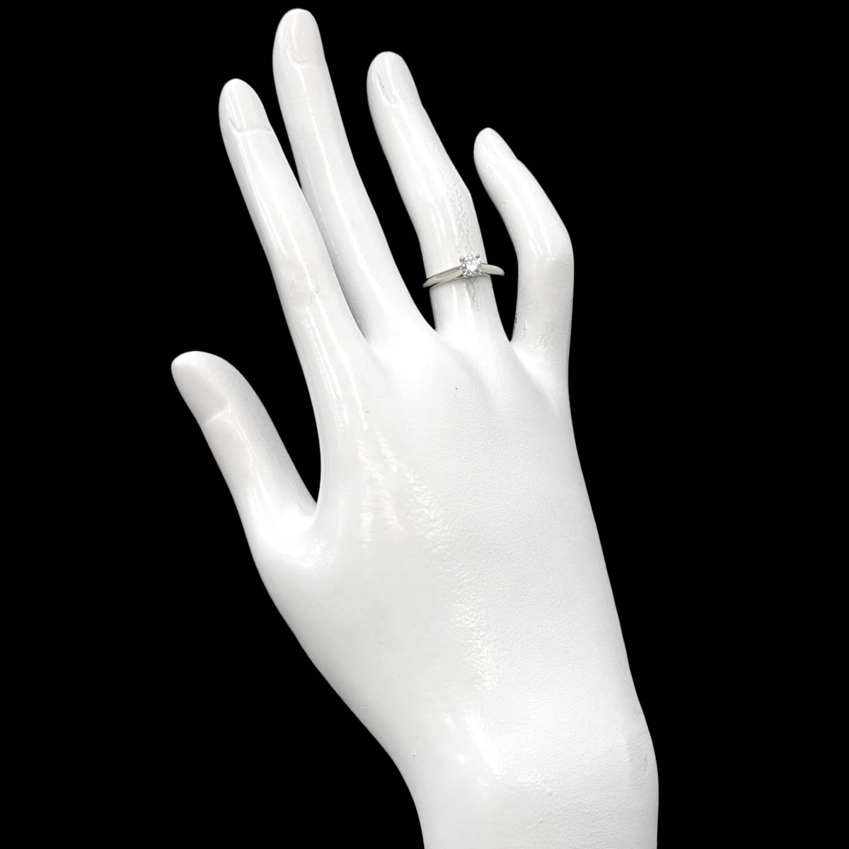 Diamond 0.30ct F/VVS2/3EX Ring Platinum size48 4.5(US)