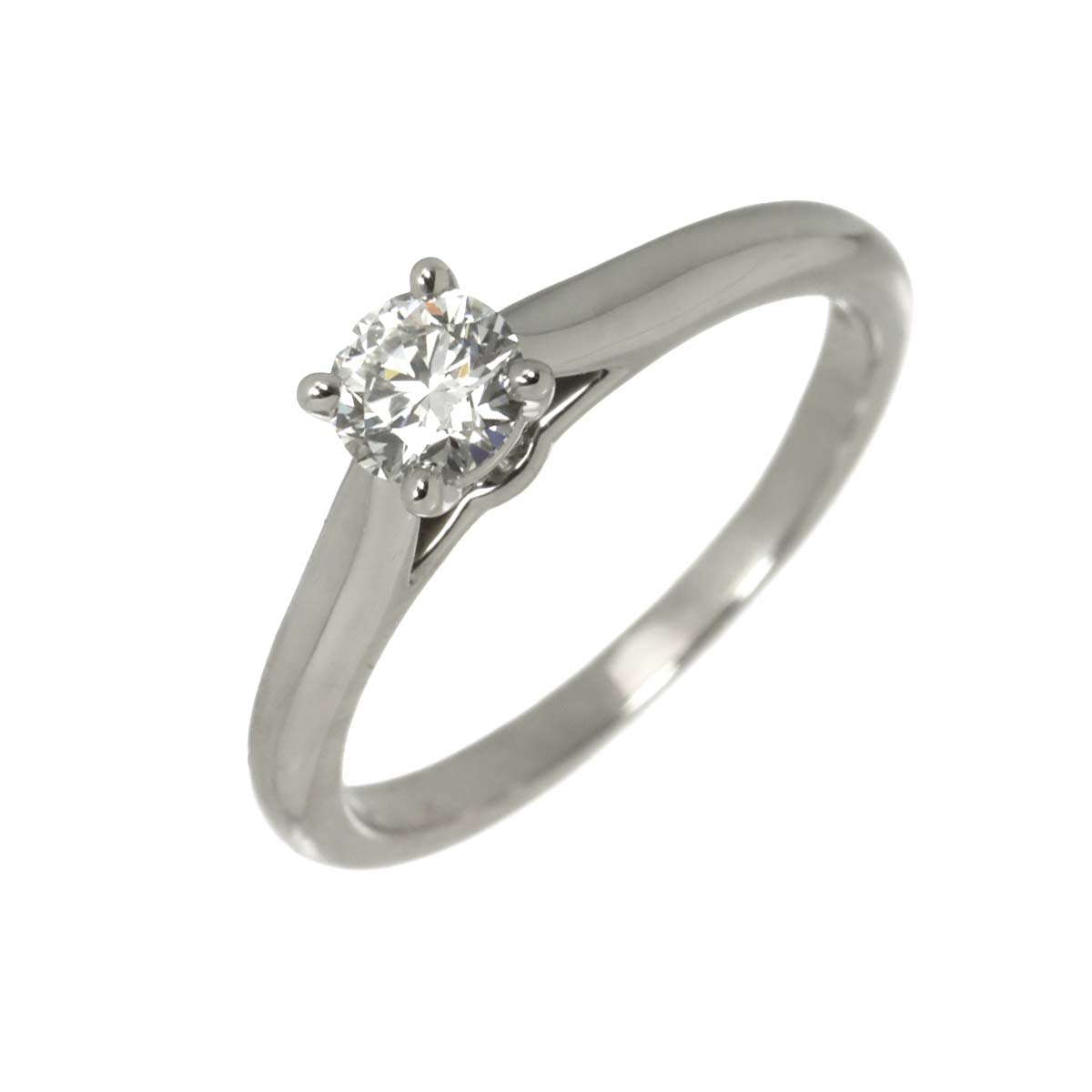 Diamond 0.30ct F/VVS2/3EX Ring Platinum size48 4.5(US)