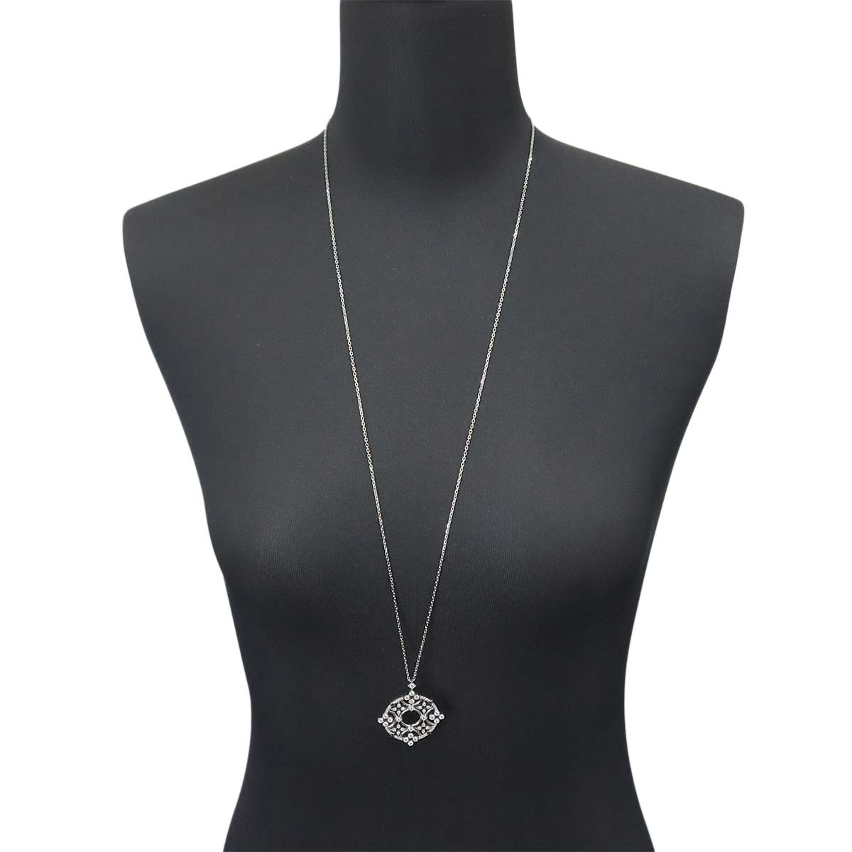 Dentelle Diamond Necklace 18K WG 750