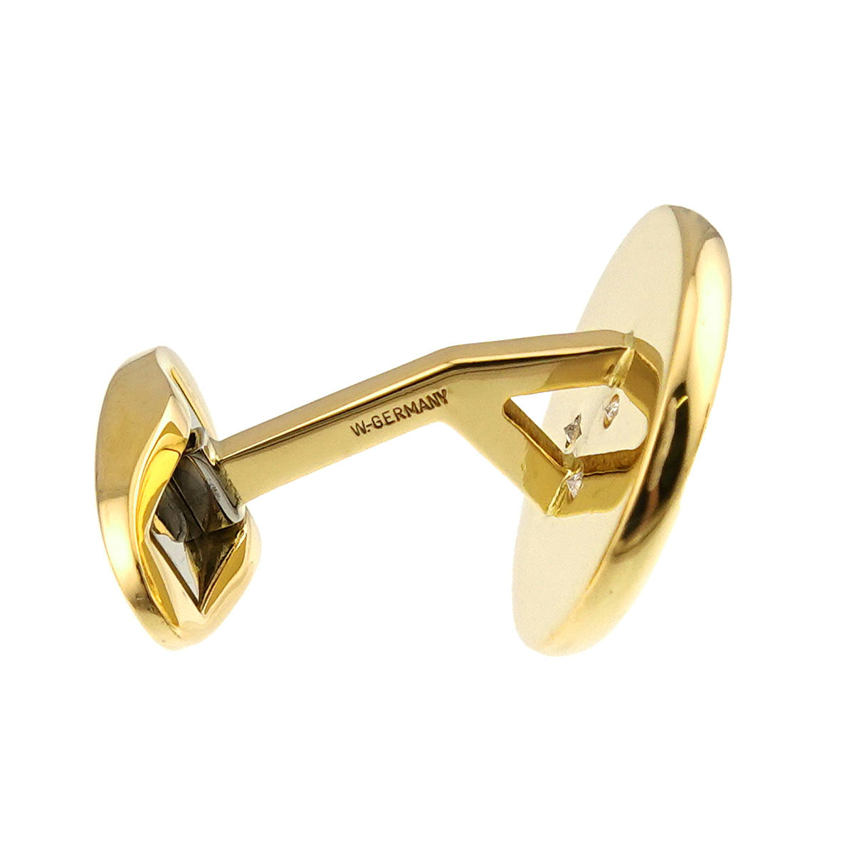 Diamond cuff links 18K Yellow Gold 750