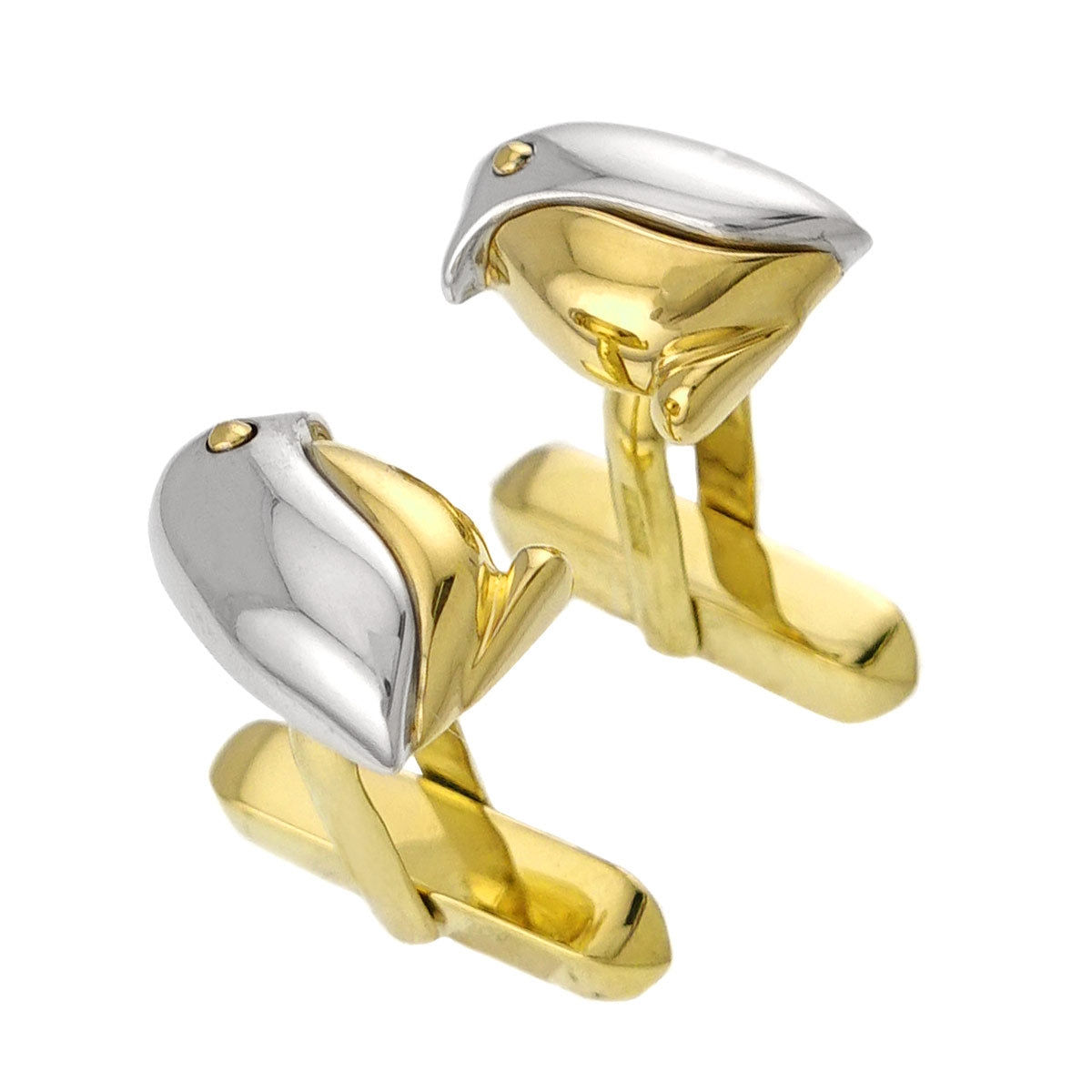 Cufflinks K18 Yellow White Gold 750