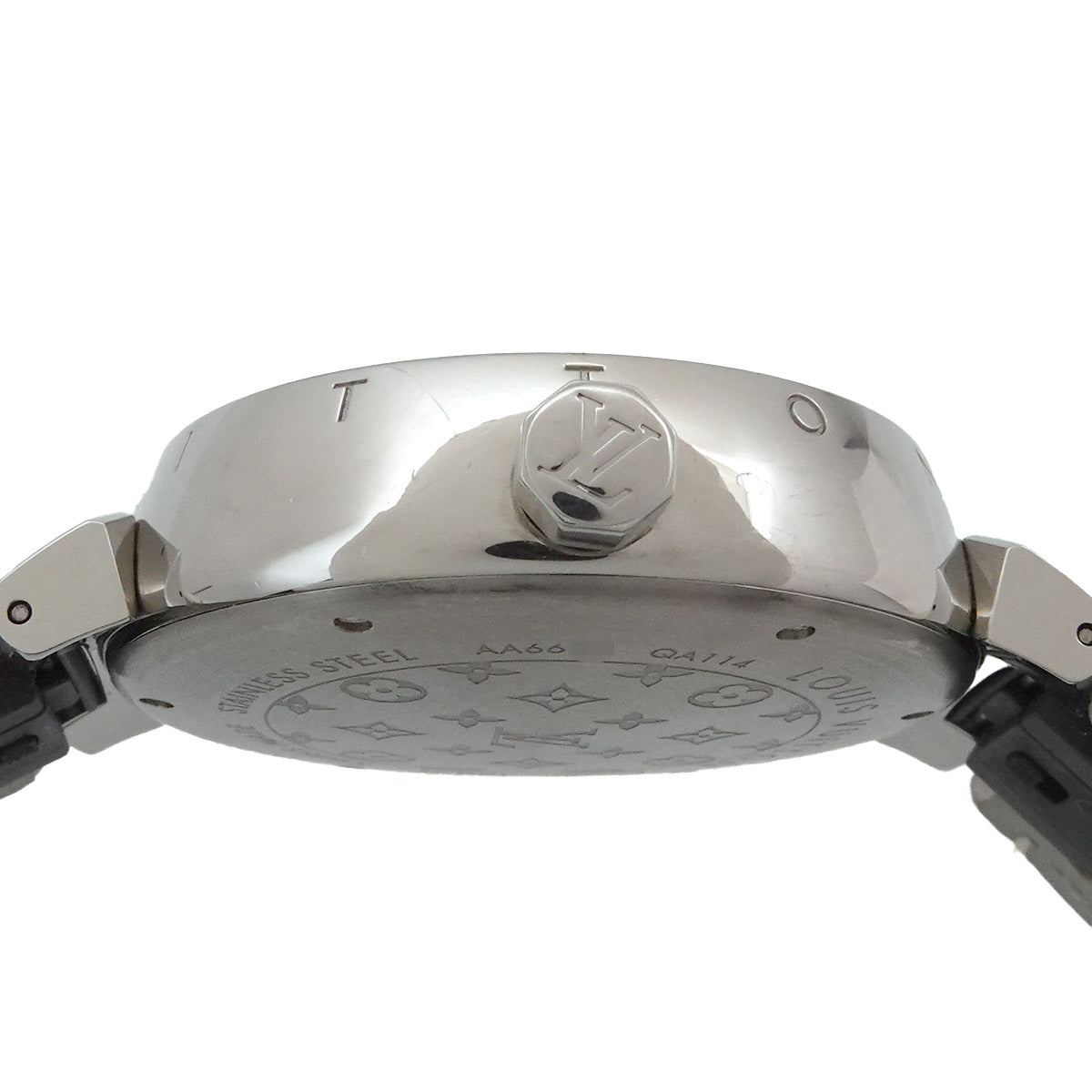 Tambour GM QA114 Quartz Monogram White Dial Mens