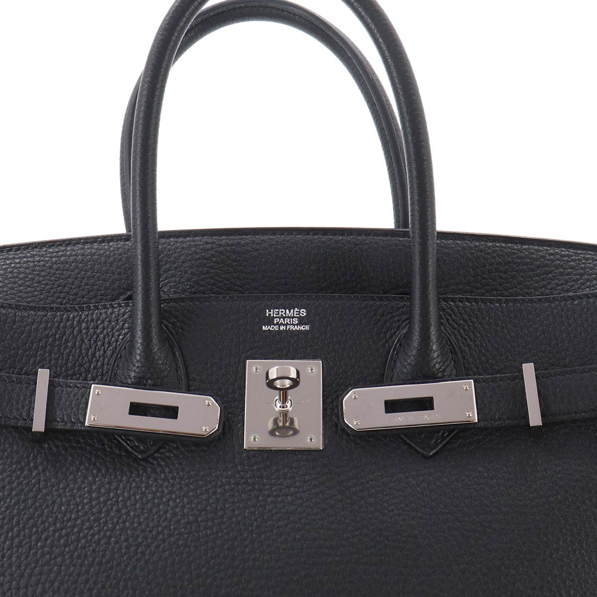 Birkin 30 Veau Togo Black Hand Bag Noir Purse